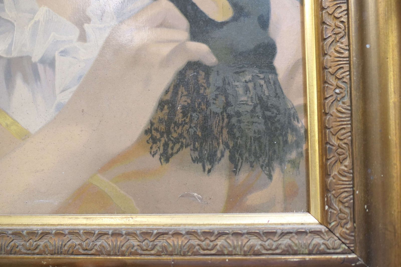Oil Painting On Board Portrait Of A Masquerade photo vinterior