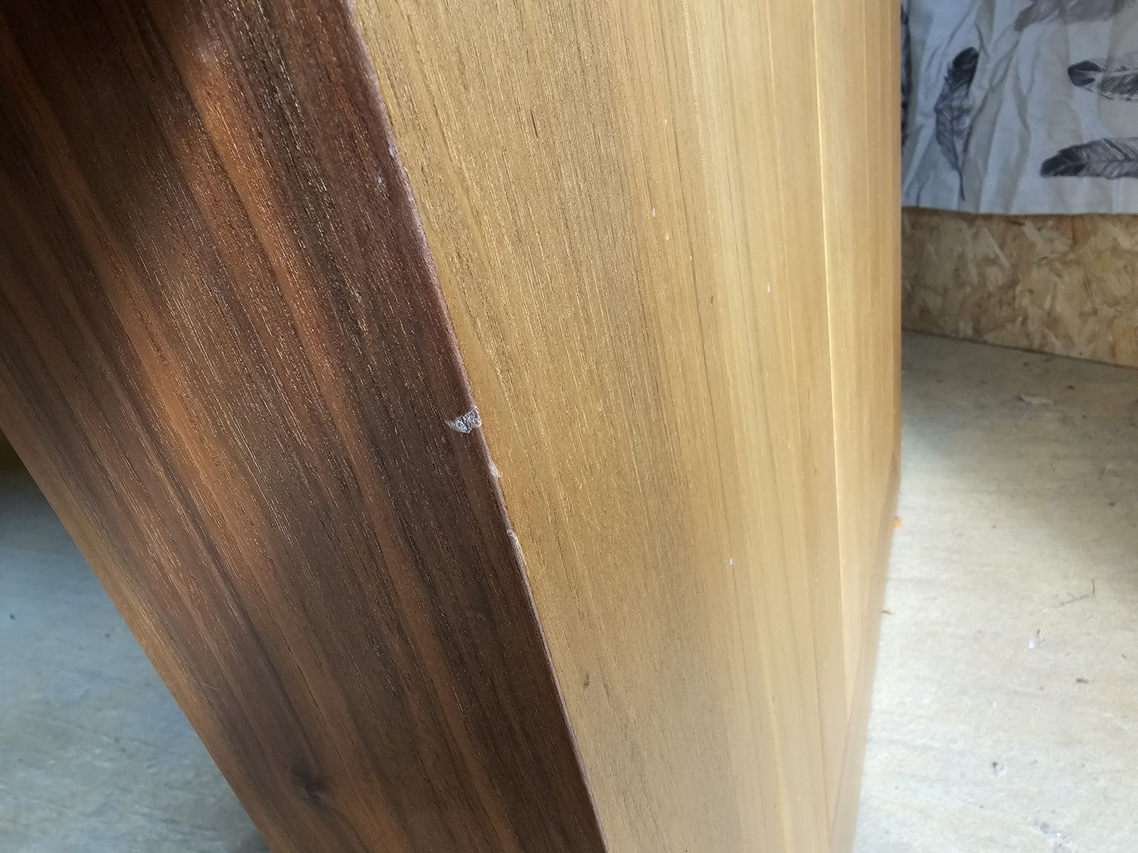 Bespoke Large Oak Desk With A Walnut Inlay And A Glass Overlay photo vinterior