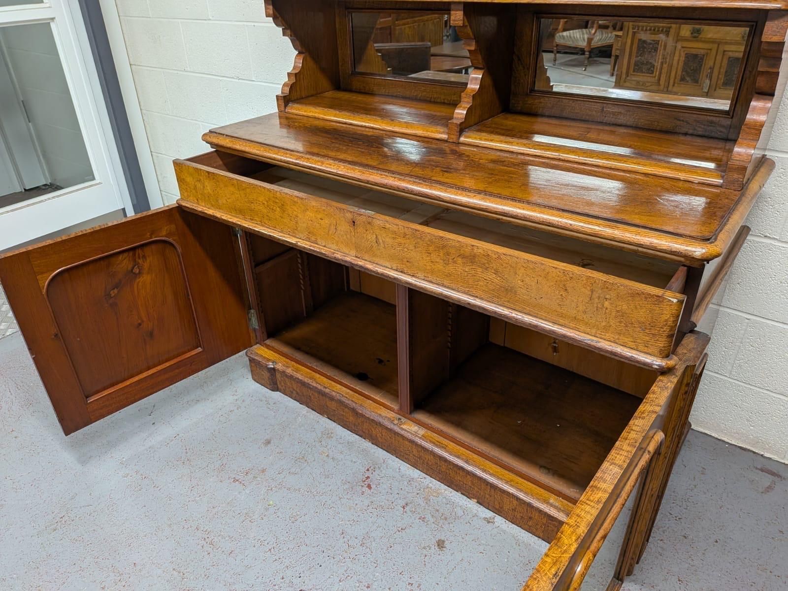 photo for sale Victorian Pollard Oak Large Bookcase