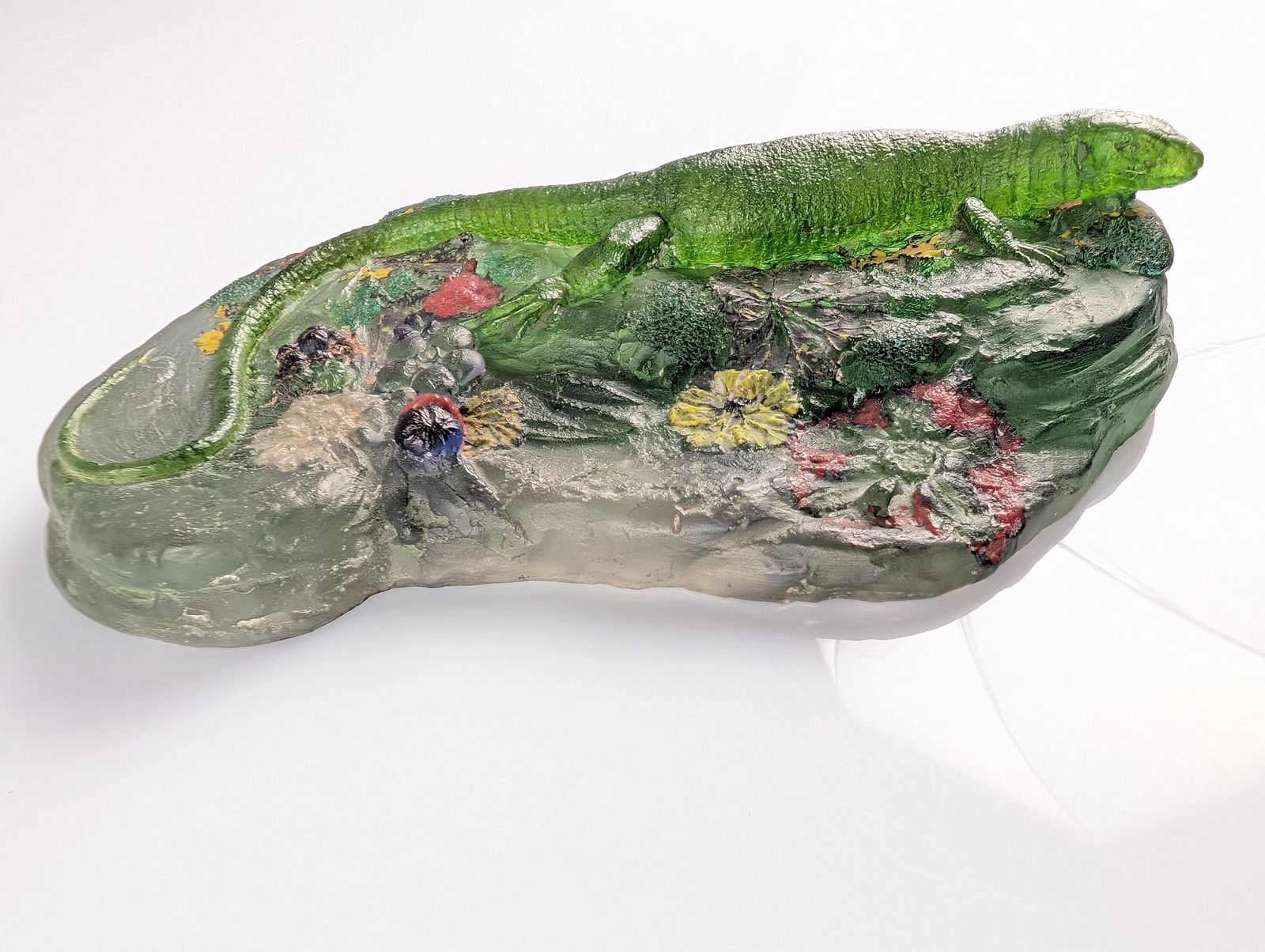 Lizard Sculpture In Pâte De Verre, France, 1920s, Art Nouveau photo 723.0