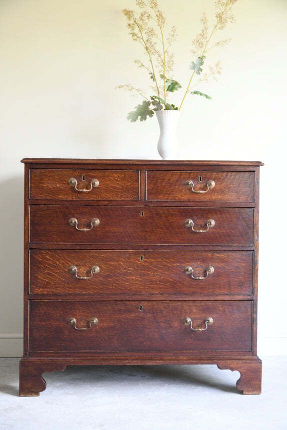 Antique Georgian Oak Chest Of Drawers photo vinterior