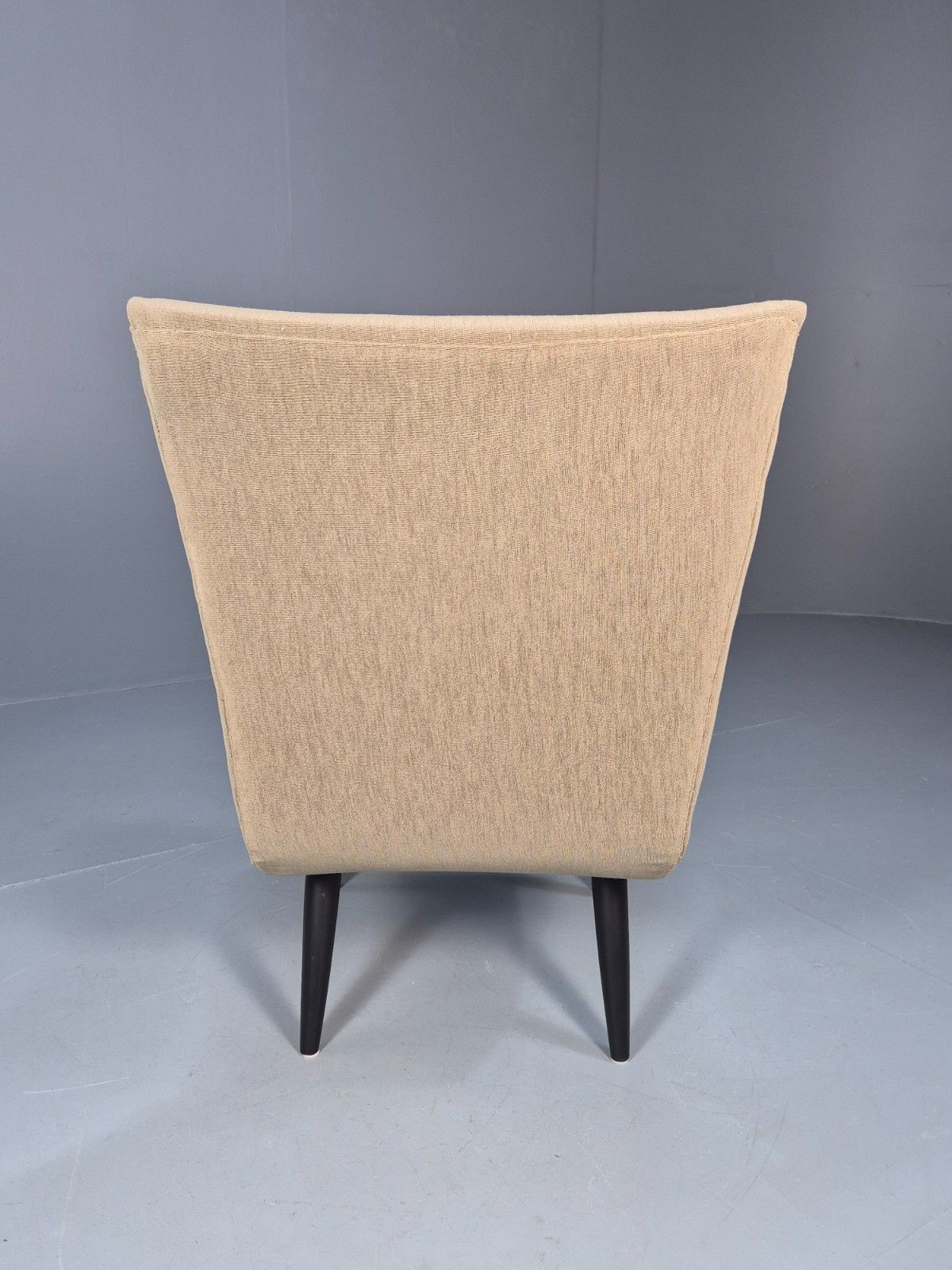 photo furniture Vintage Scoop Chair Jens Risom Style Khaki Green Fabric Danish Eb9533 Mnor