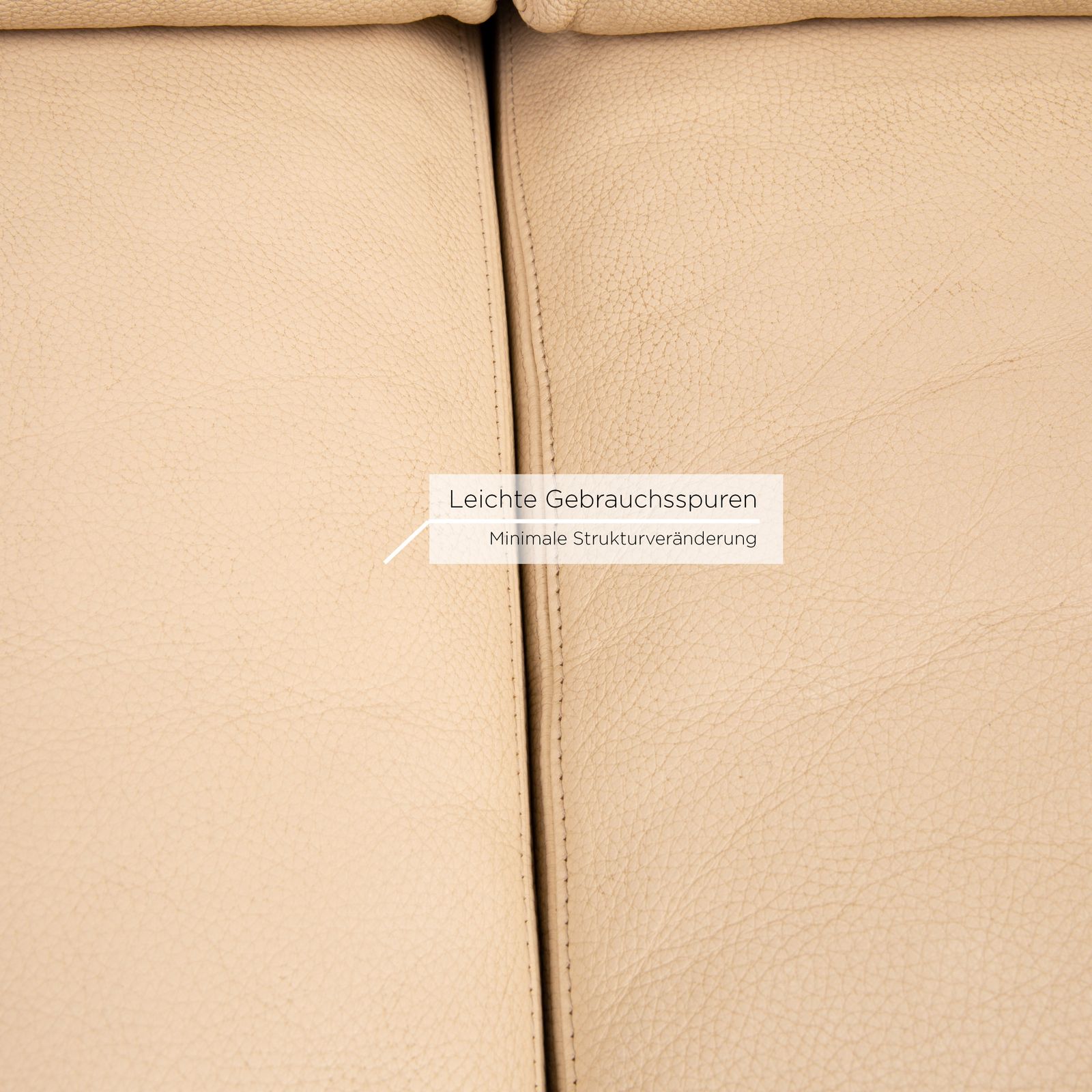 Canapé Machalke en cuir beige 2 places photo 1676.0