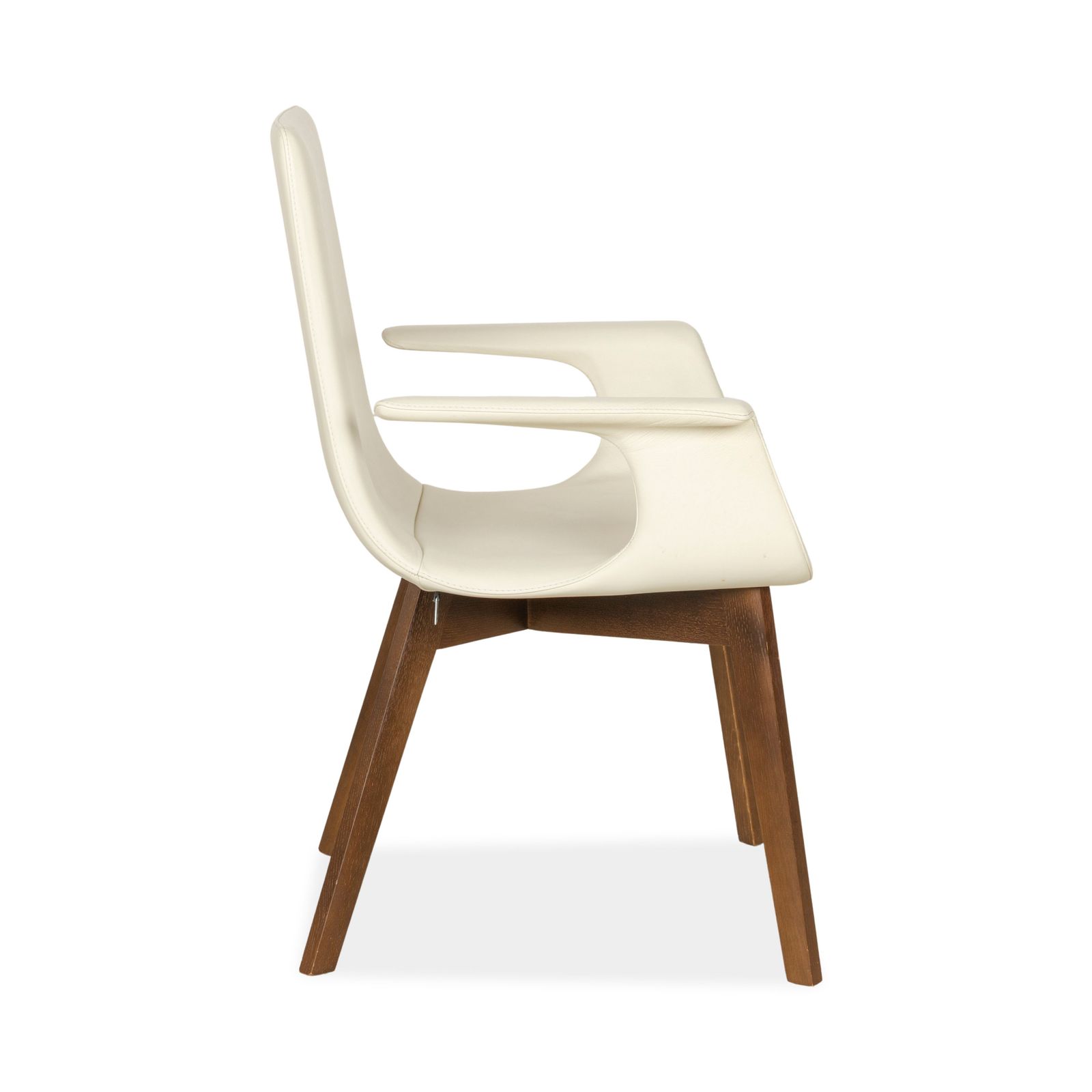 Set Of 4 Hülsta D27 Leather Chairs Cream photo buy
