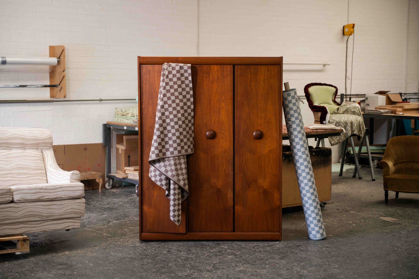 Mid Century Wardrobe Reupholstered In Harlequin X Henry Holland Fabric photo 1400.0