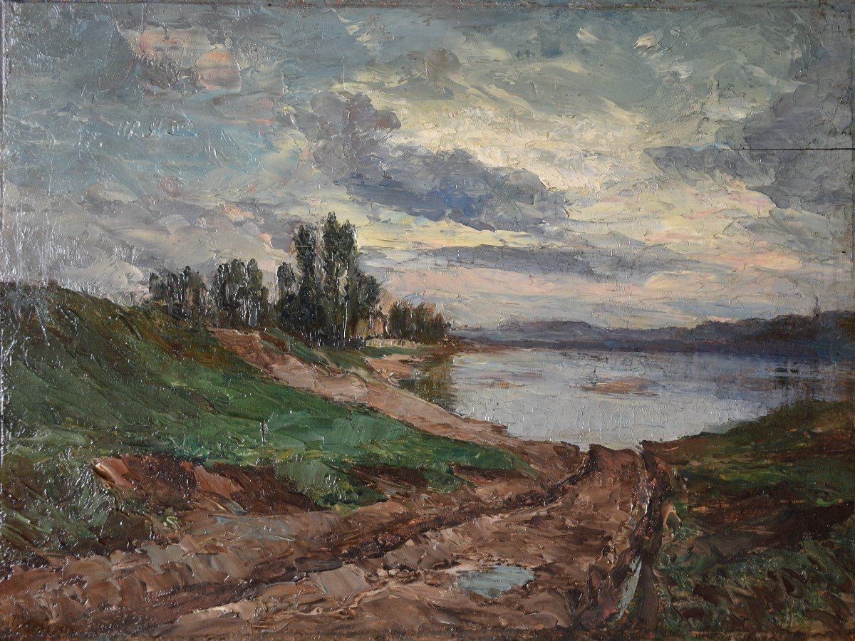 Joseph Trévoux, Landscape With A Lake   Probably Near Vignieu (1892)