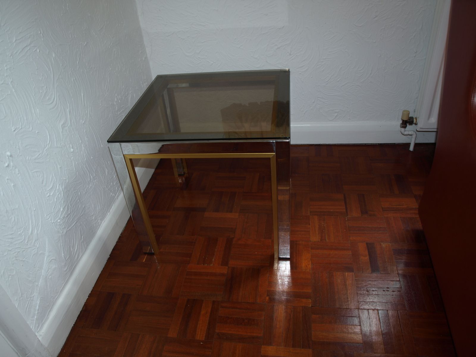 Renato Zevi Brass Stainless Steel & Glass Italian Mid Century Gilt & Lacquer Coffee Table For Romeo Rega photo for sale