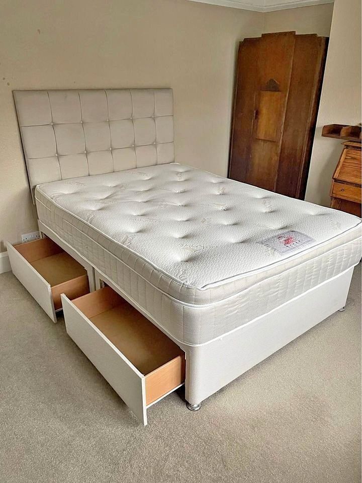 Brand New Double Bed Frame With Optional Mattress For Sale photo for sale