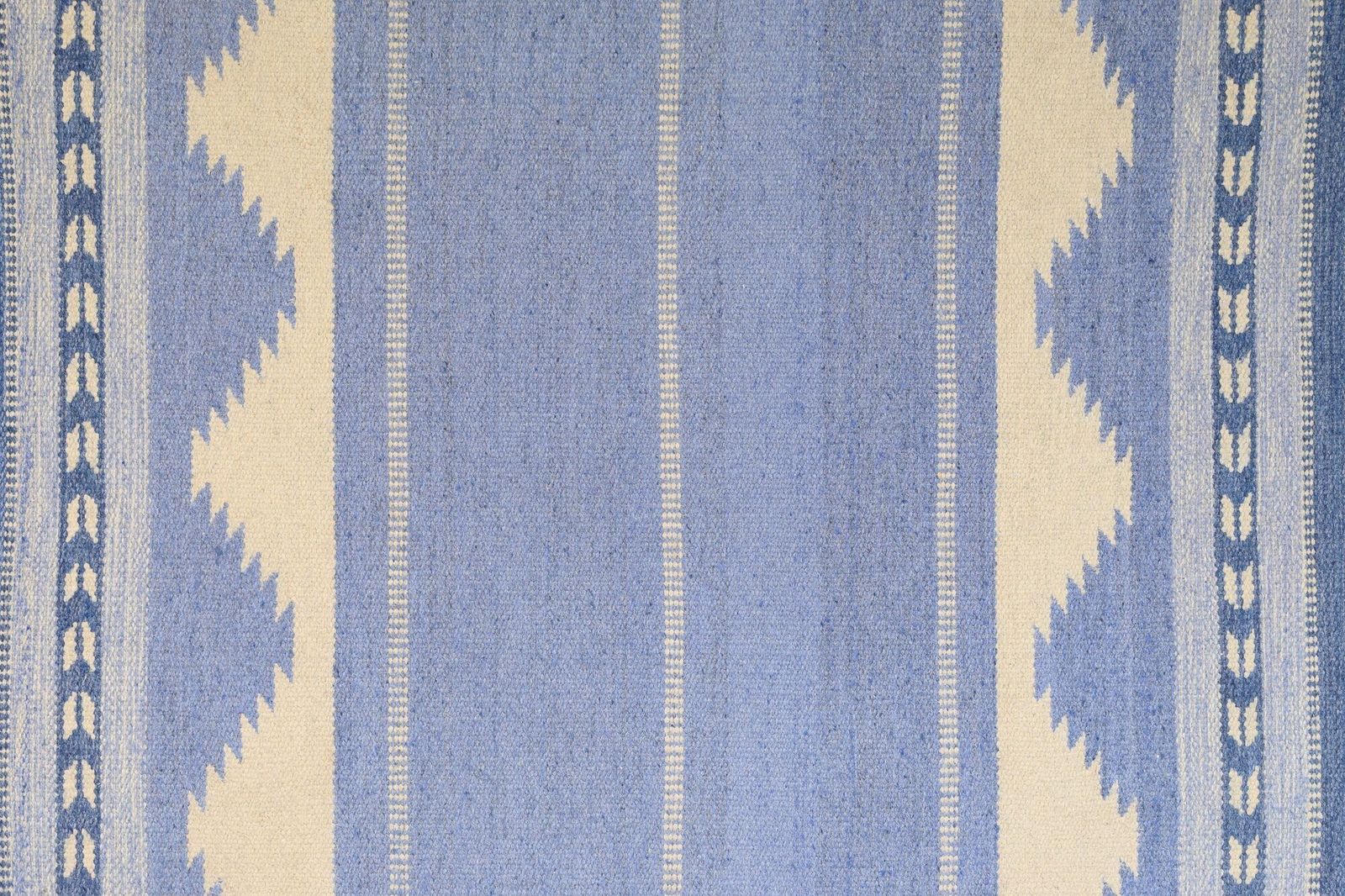 Mid Century Swedish Kilim In Dark Blue Tones photo for sale