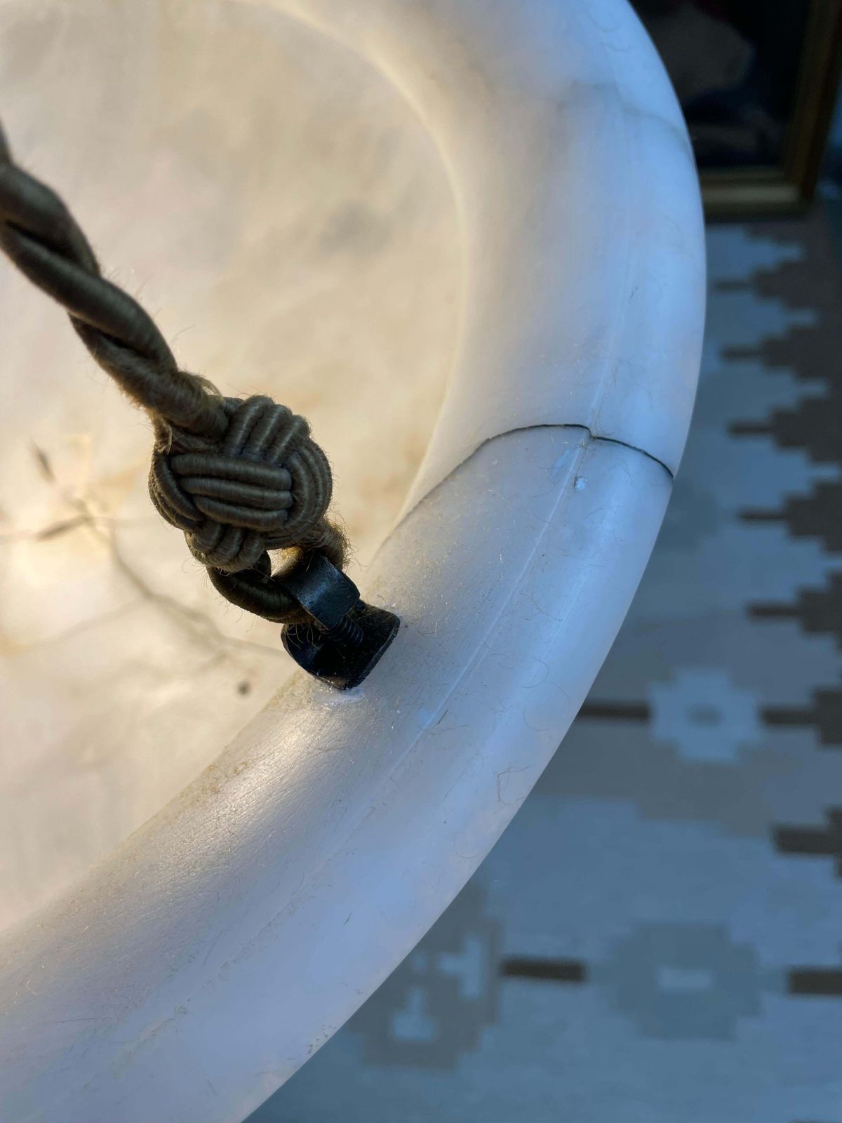 Antique Alabaster Art Deco Plafonnier Chandelier photo buy