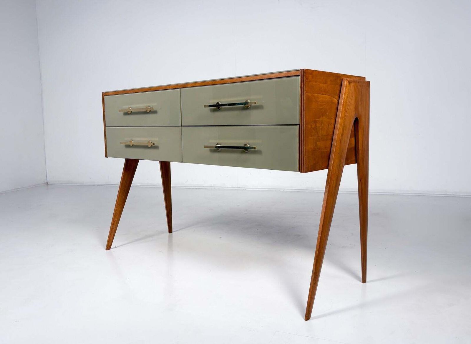 Contemporary Glass And Wood Sideboard, Italy photo furniture