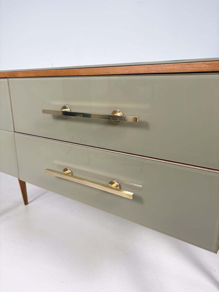 Contemporary Glass And Wood Sideboard, Italy photo Furniture