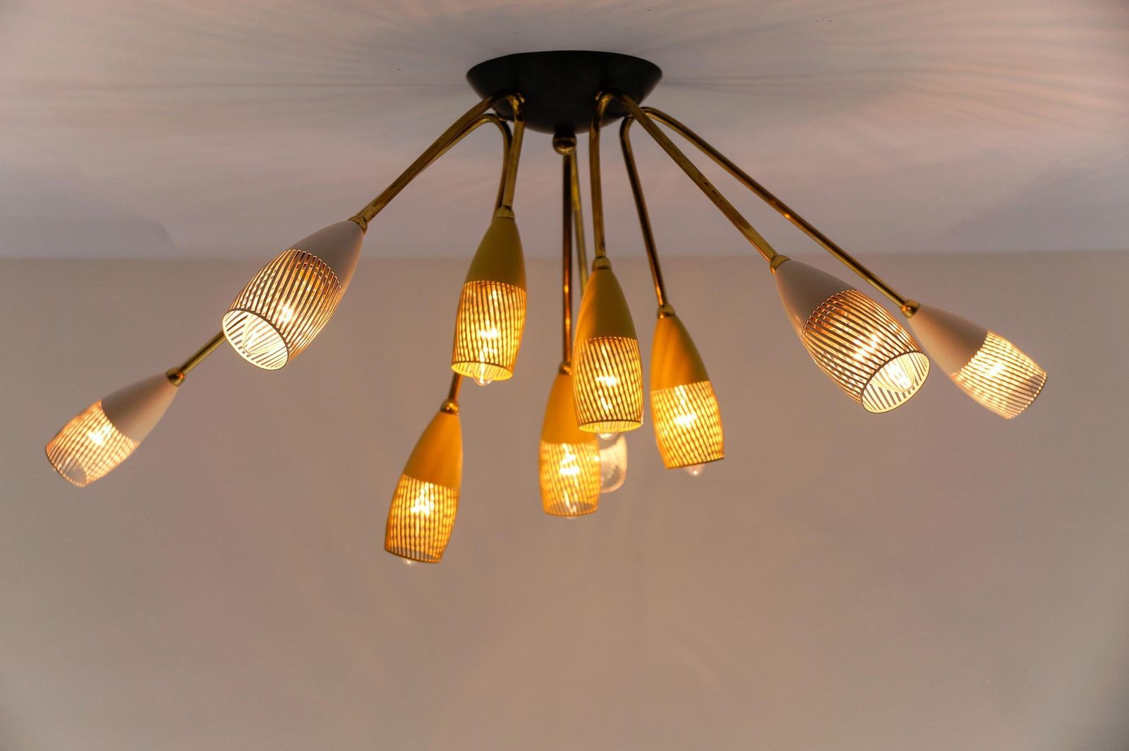 Sputnik Wall Or Ceiling Lamp In The Manner Of Arteluce, Italy, 1950s photo Lighting