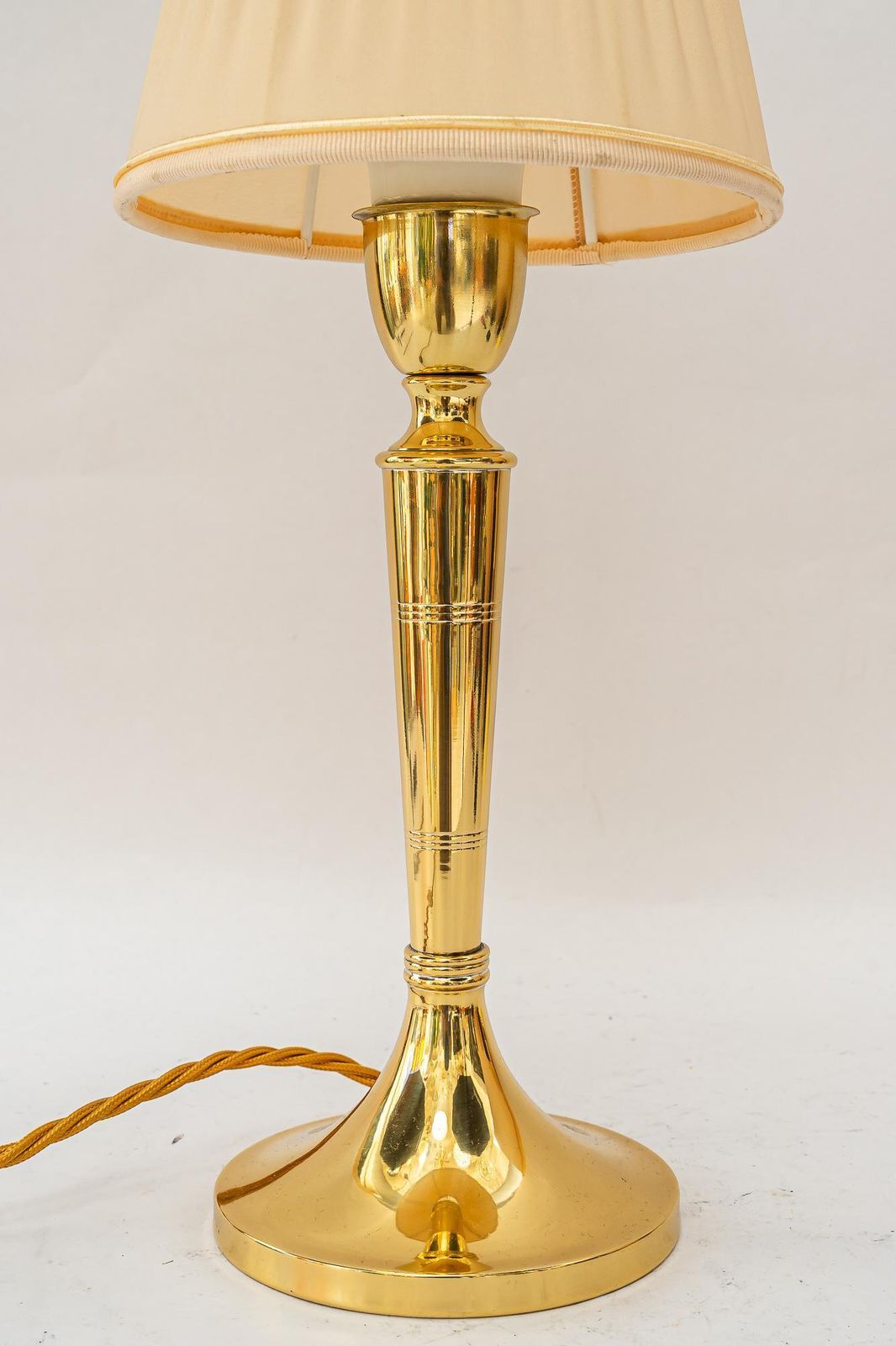 Art Deco Table Lamp With Fabric Shade Vienna Around 1920s photo for sale