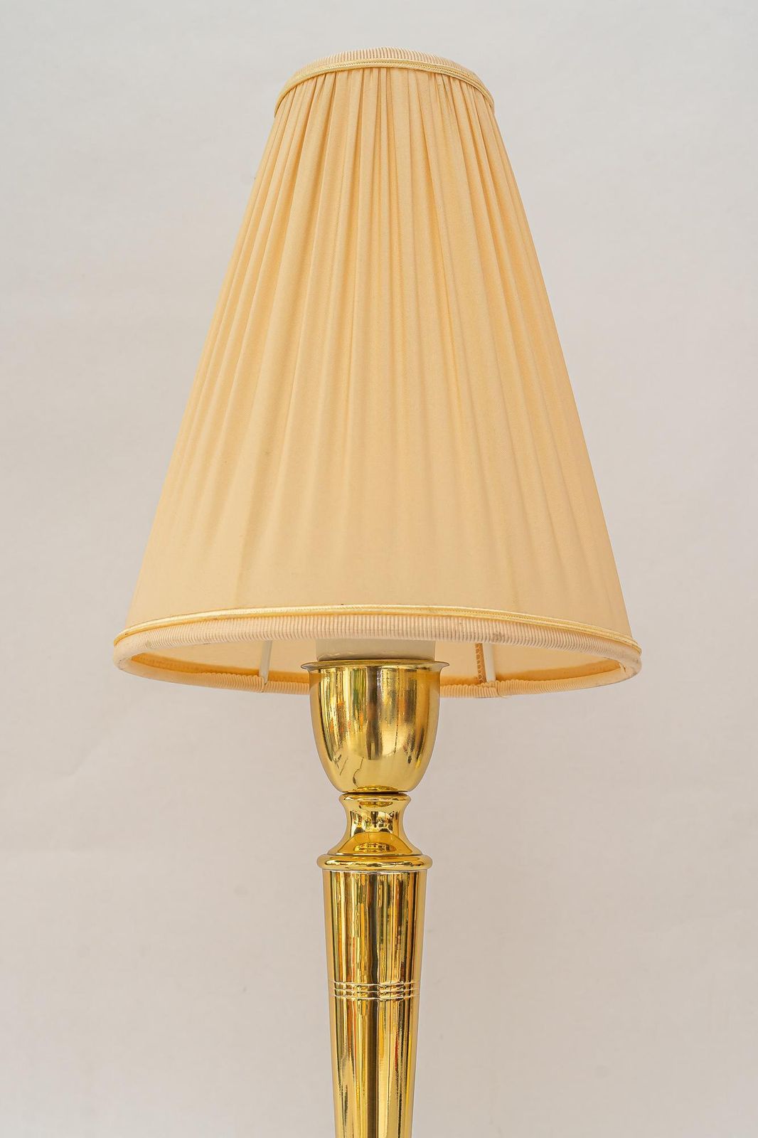 Art Deco Table Lamp With Fabric Shade Vienna Around 1920s photo Lighting