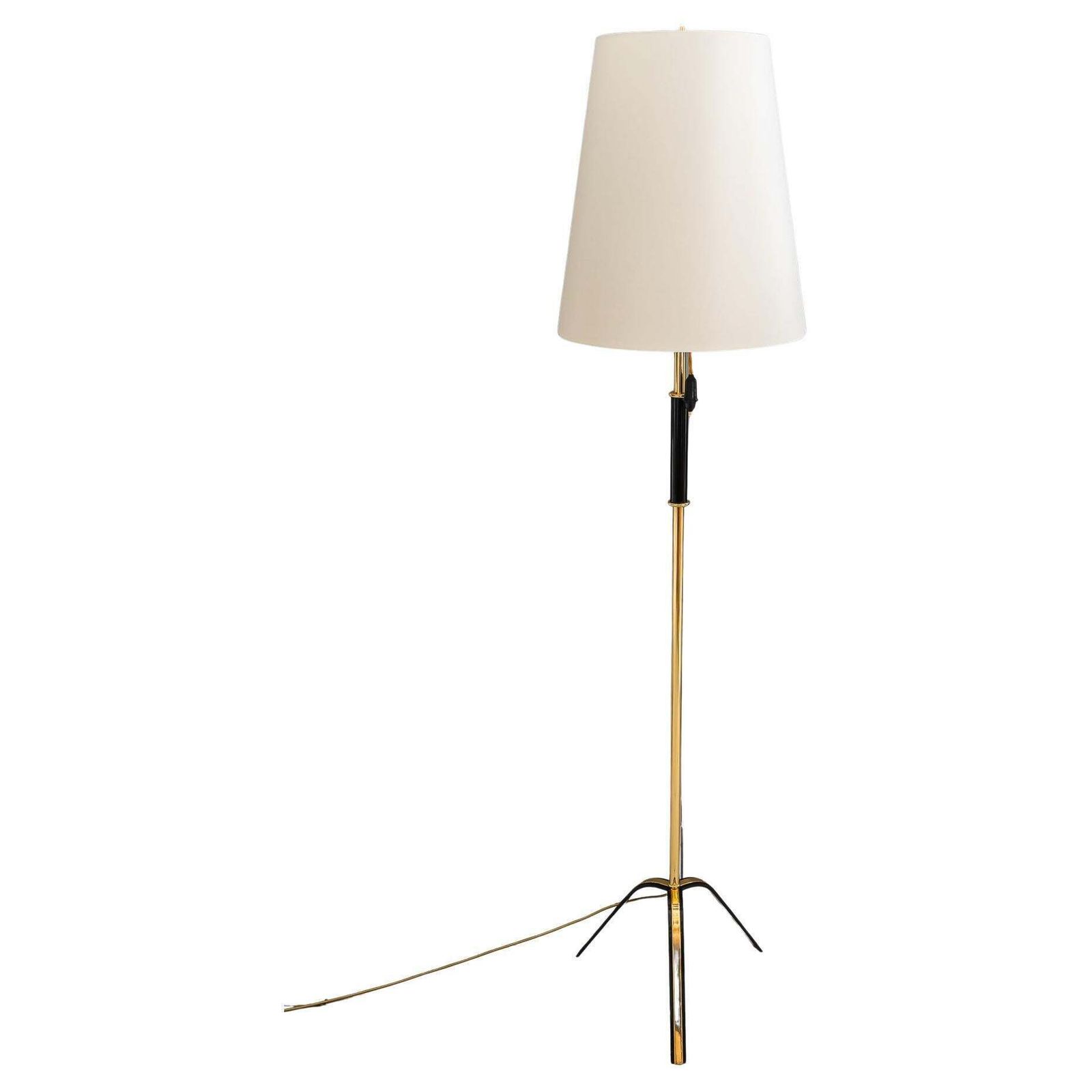 Rupert Nikoll Floor Lamp With Fabric Shade Vienna Around 1950s
