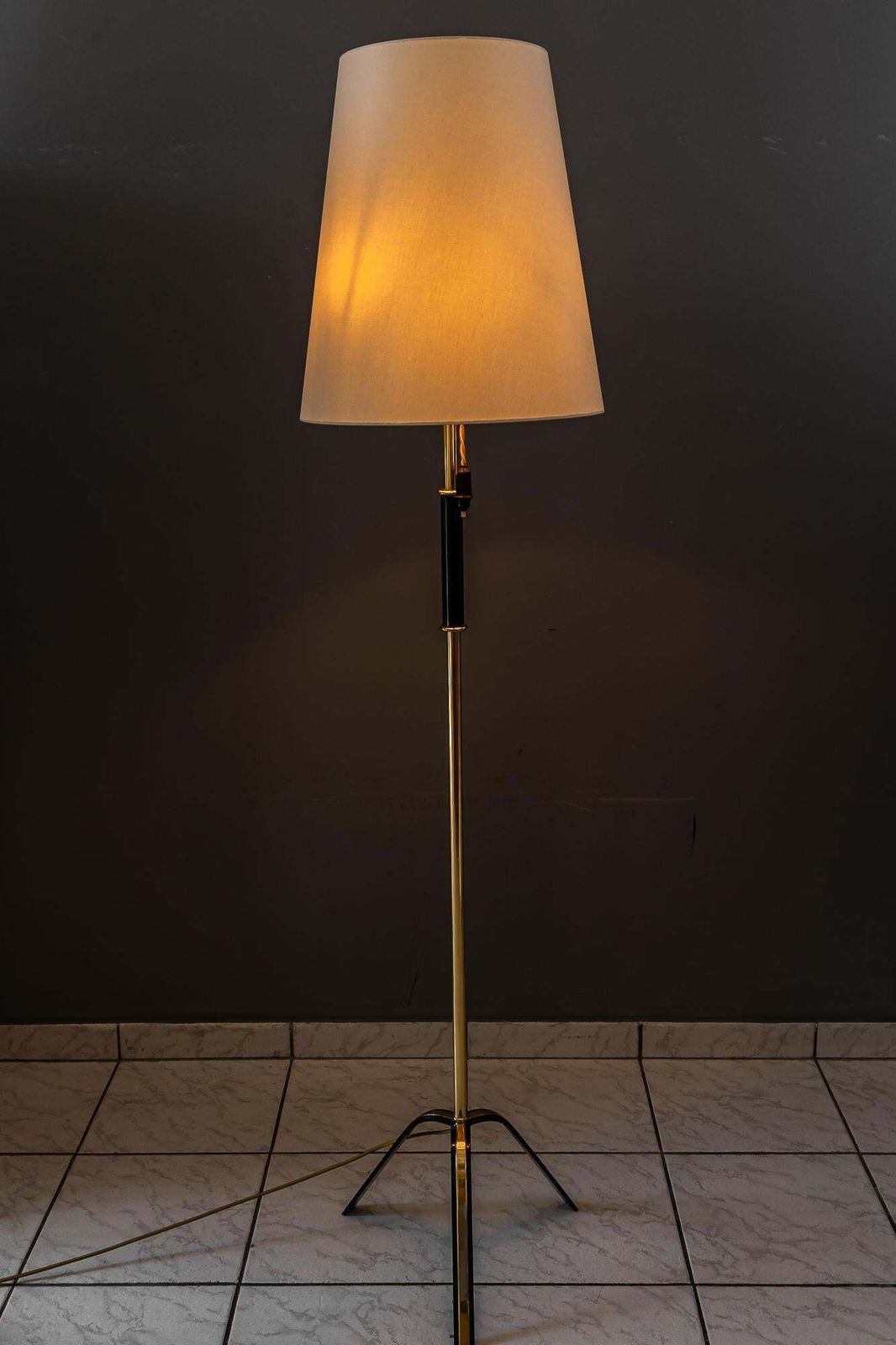 Rupert Nikoll Floor Lamp With Fabric Shade Vienna Around 1950s photo buy