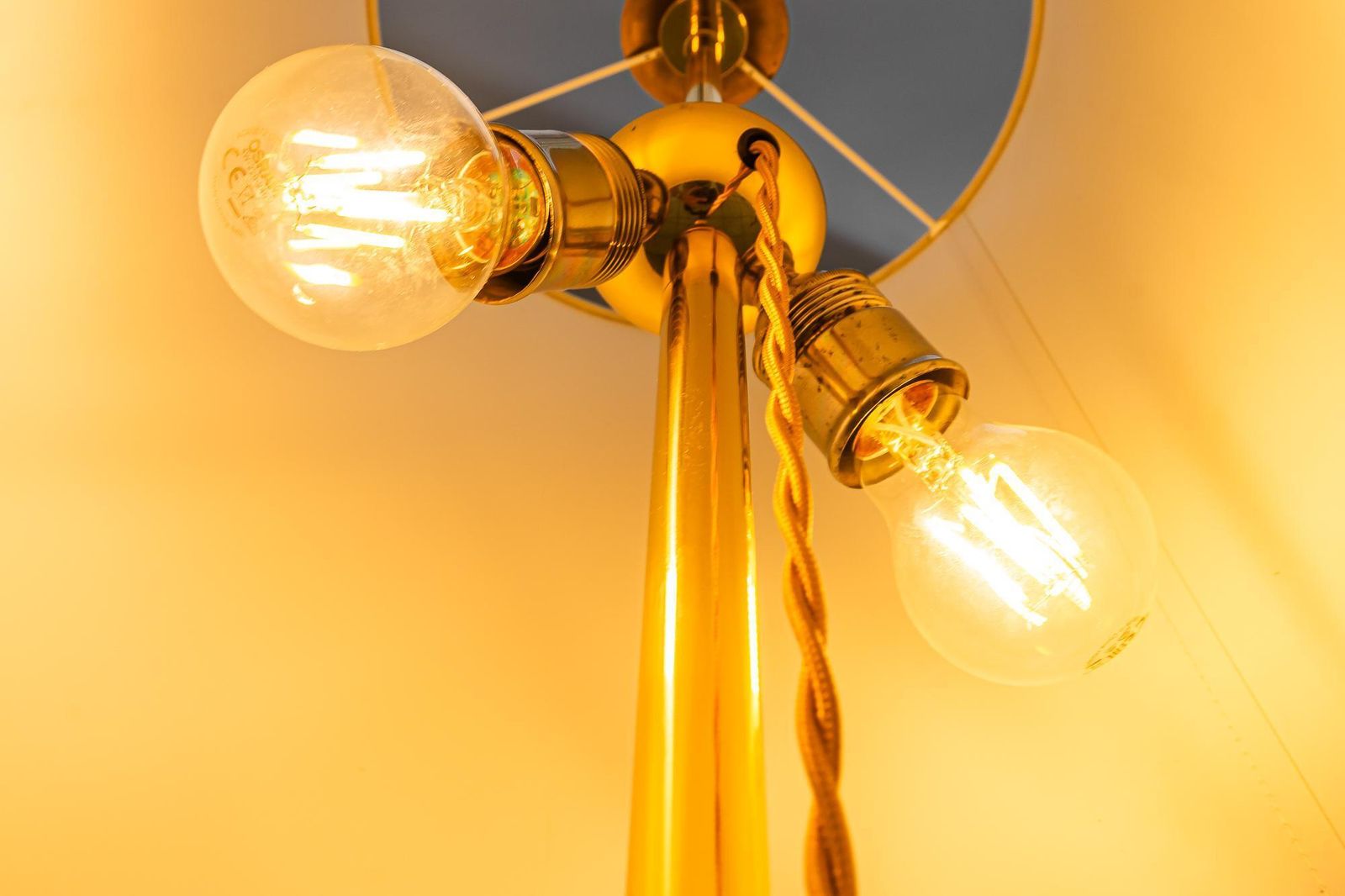 photo for sale Rupert Nikoll Floor Lamp With Fabric Shade Vienna Around 1950s