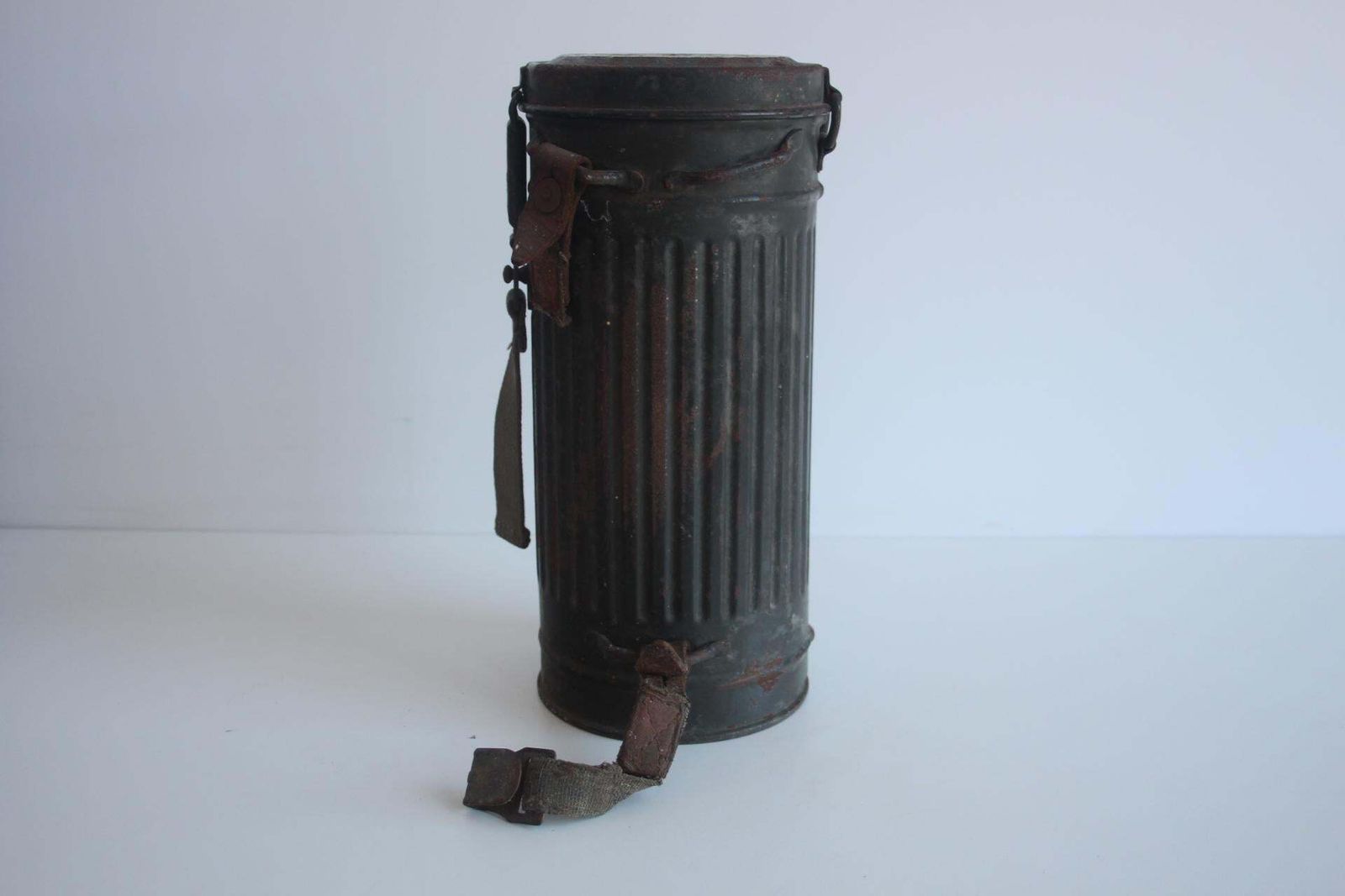 World War II Original Gas Mask With Nameplate And Soldier's Rank, Circa 1940 photo 841.0