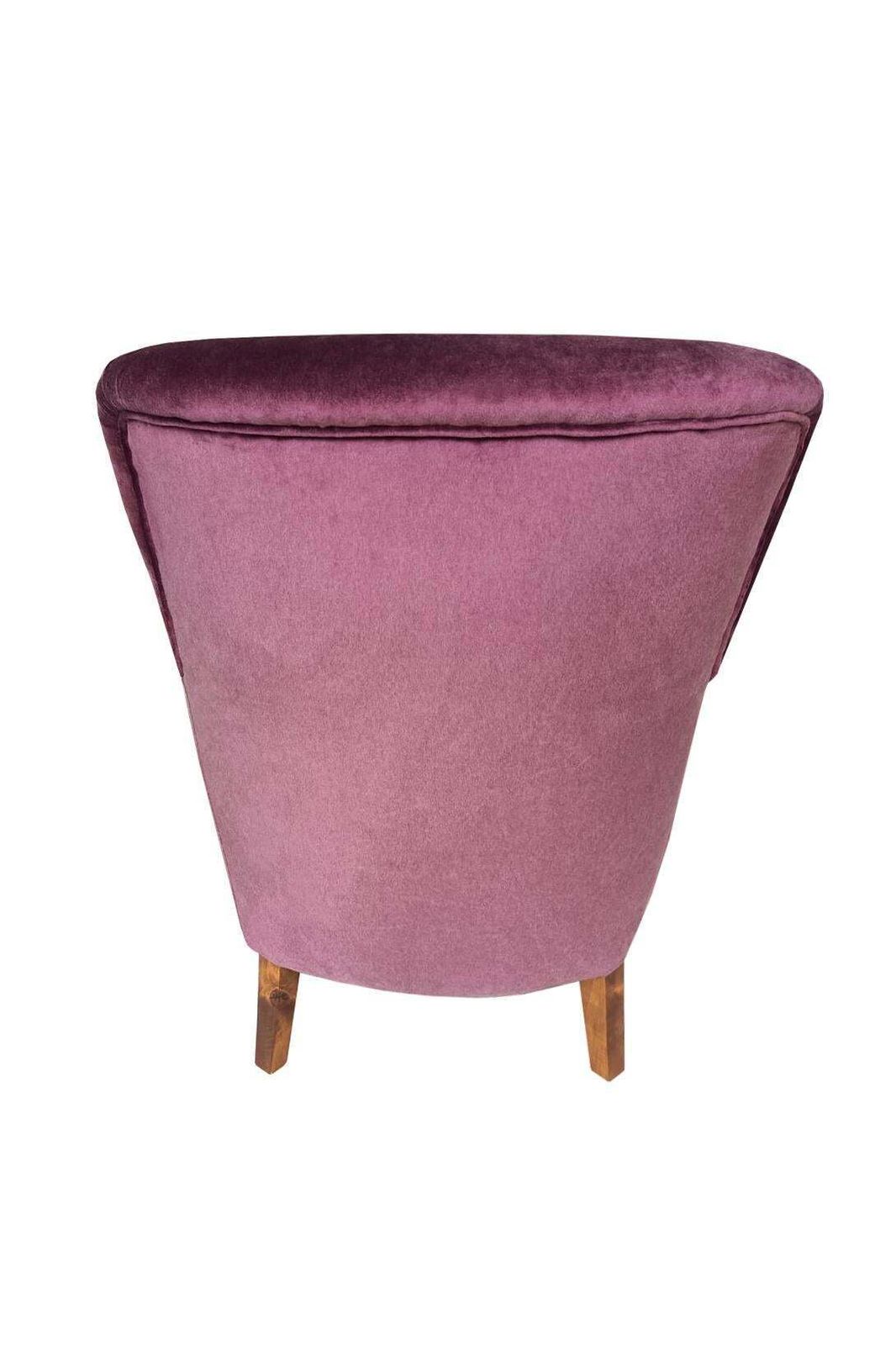 Paar Vintage Grote Fauteuils, Bordeauxrood Pruimenkleurig Fluweel, Europa, Ca. Jaren 1960 photo vinterior
