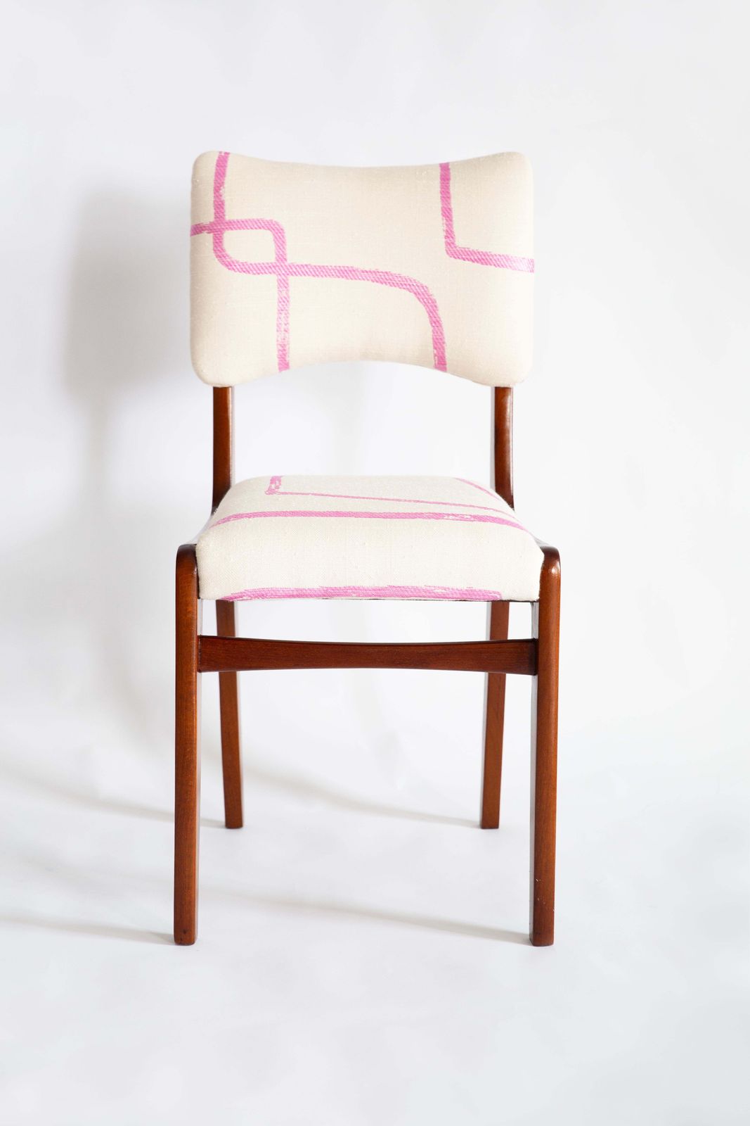 photo furniture Eight Mid Century Chairs, Promenade Kafkaïenne Jacquard, By Halas, Poland, 1960s