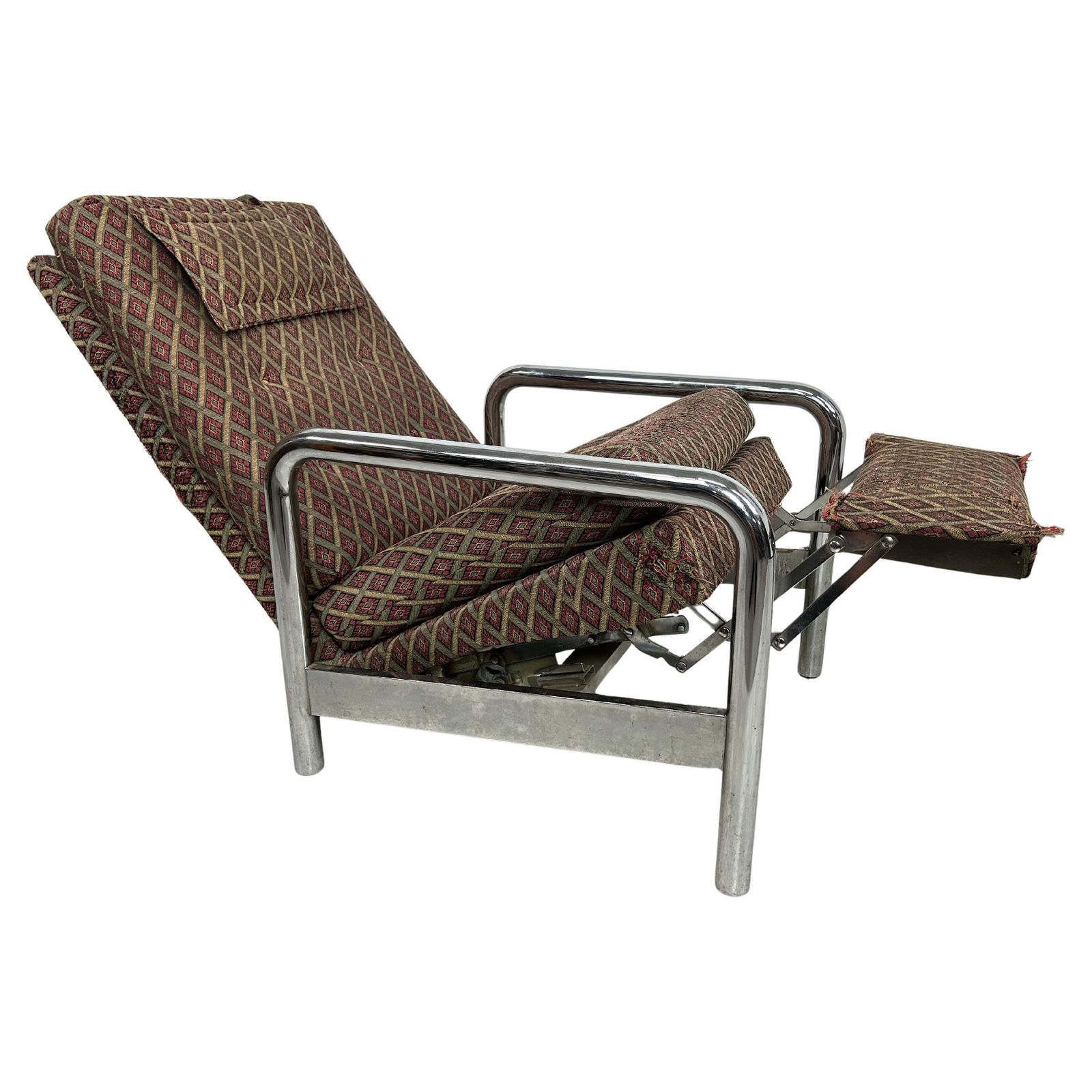 Vintage Tubular Chrome Recliner By Milo Baughman For James Inc./Thayer Coggin