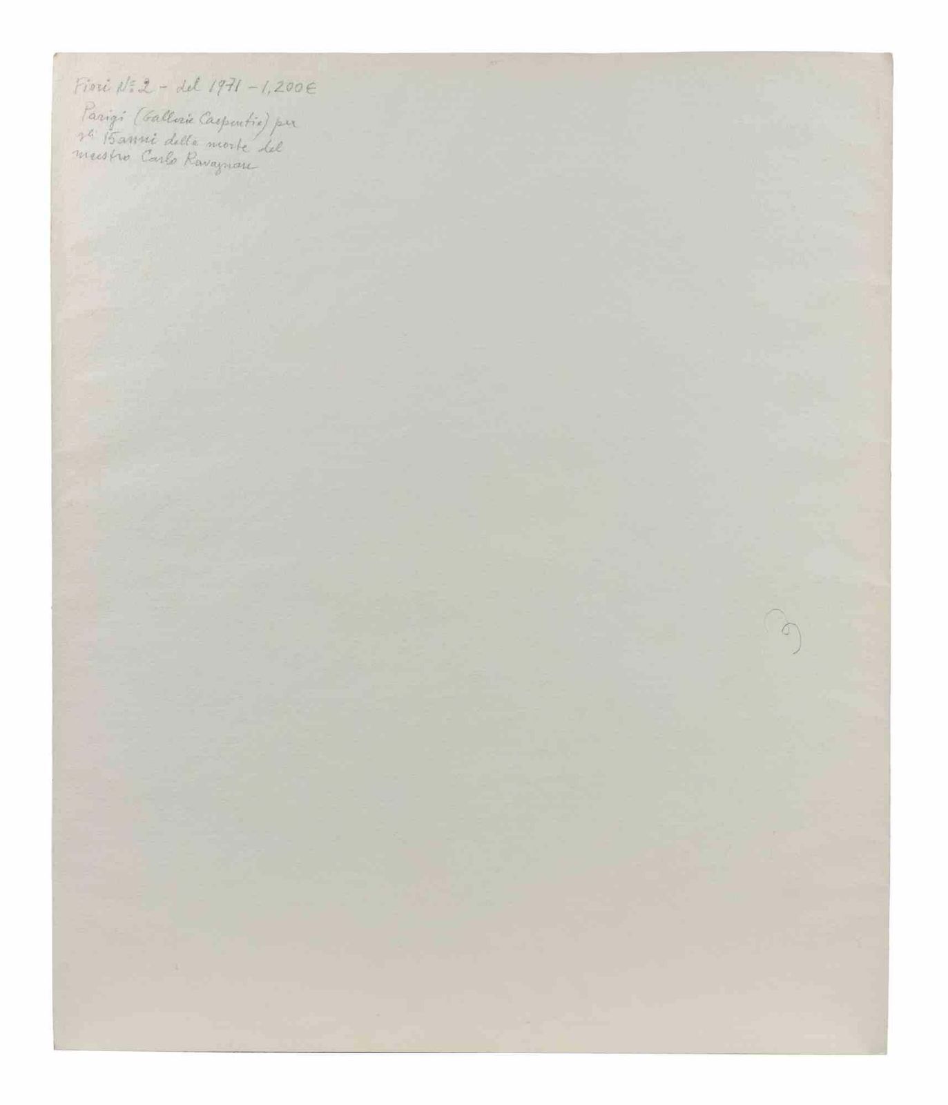 Carlo Ravagnanflowers   Drawing By Carlo Ravagnan   19711971 photo furniture