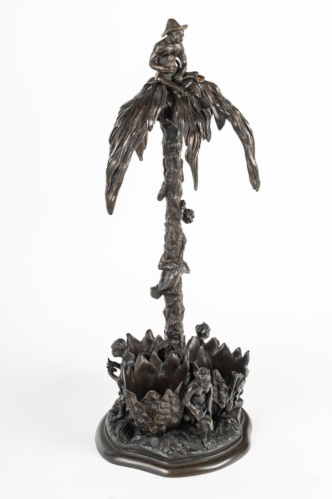 Sculpture By Christophe Fratin, Cigar Palm Tree, Napoleon III Period. photo furniture