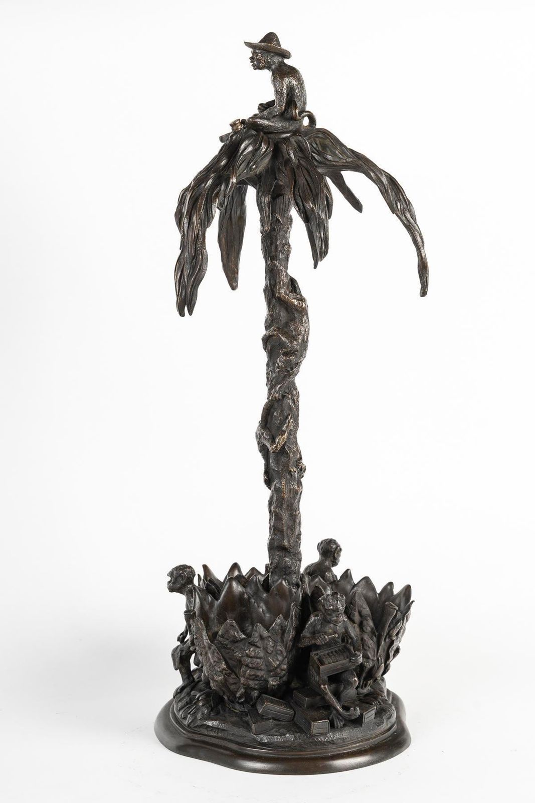 Sculpture By Christophe Fratin, Cigar Palm Tree, Napoleon III Period. photo Art