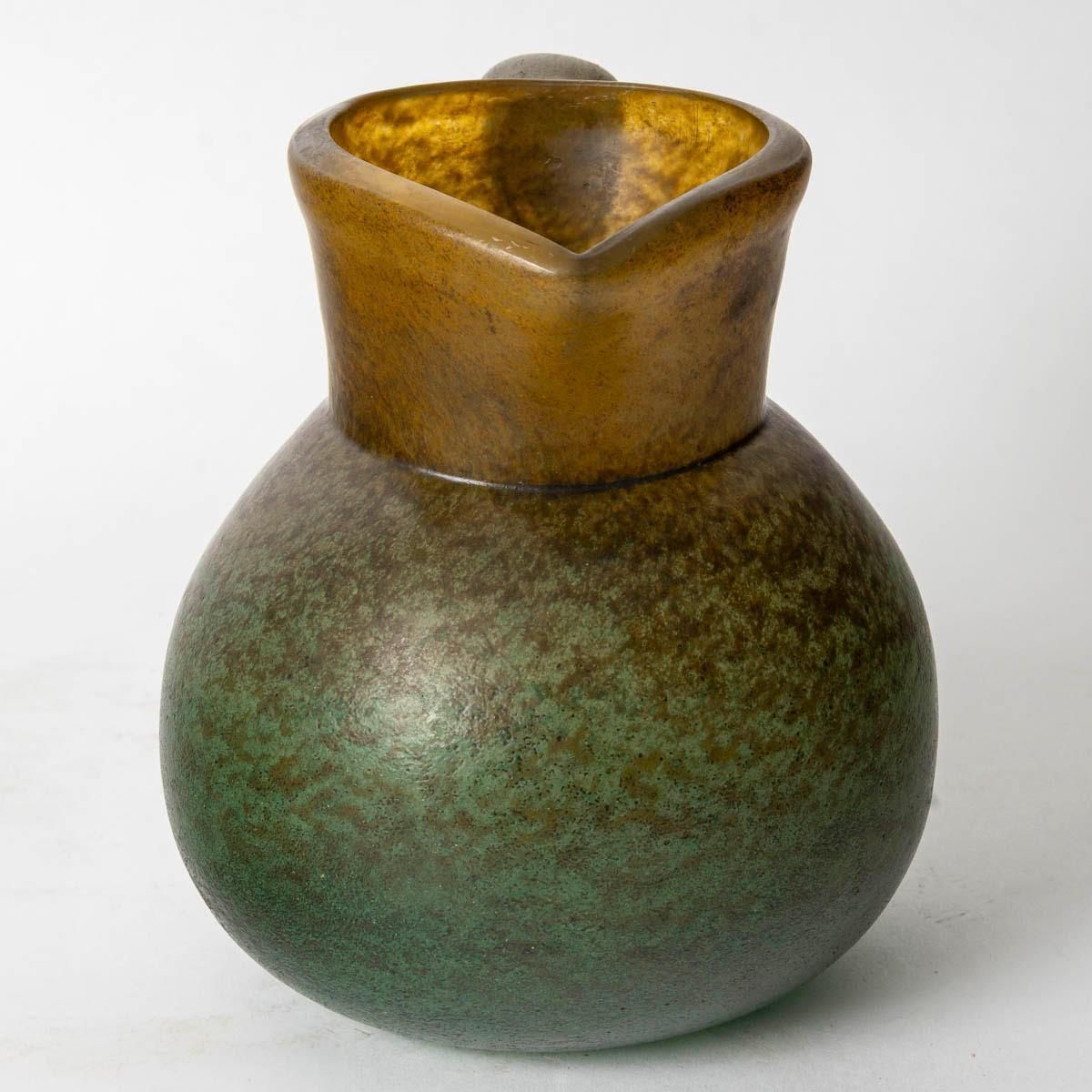 Vase, Water Jug, Glass Paste, Art Nouveau, Circa 1900. photo for sale
