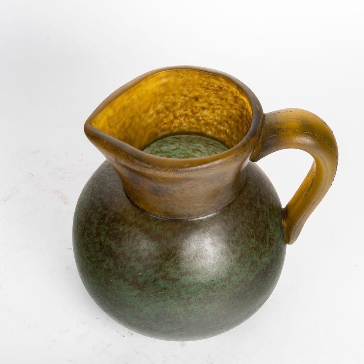 Vase, Water Jug, Glass Paste, Art Nouveau, Circa 1900. photo Home Decor