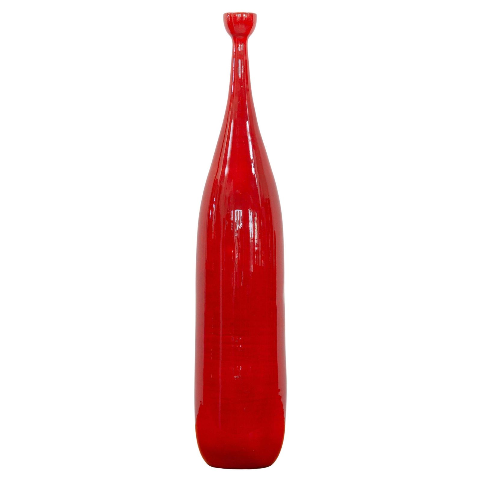 Red Glazed Ceramic Vase Designed By Amphora, Belgium