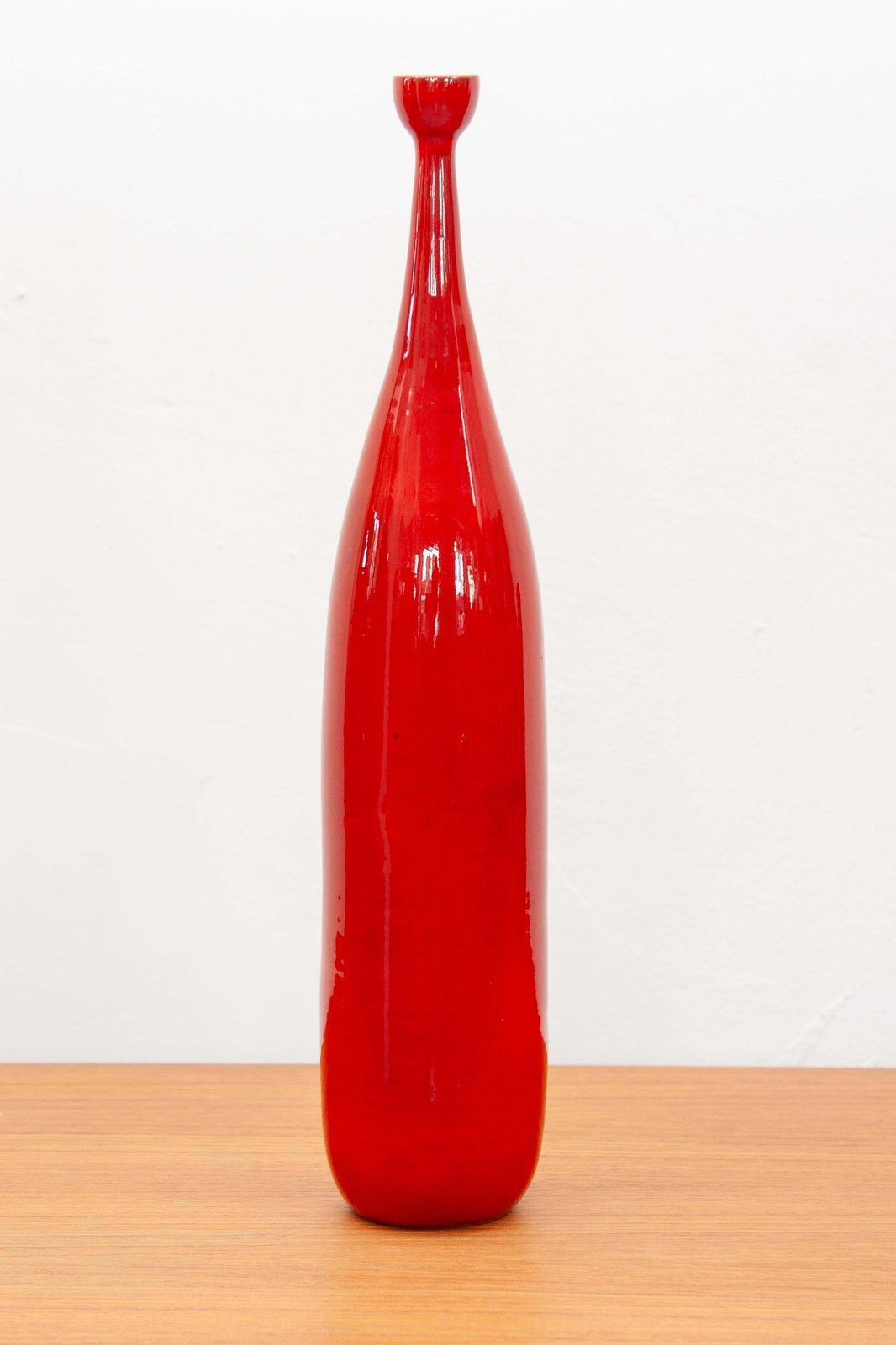 Red Glazed Ceramic Vase Designed By Amphora, Belgium photo Home Decor
