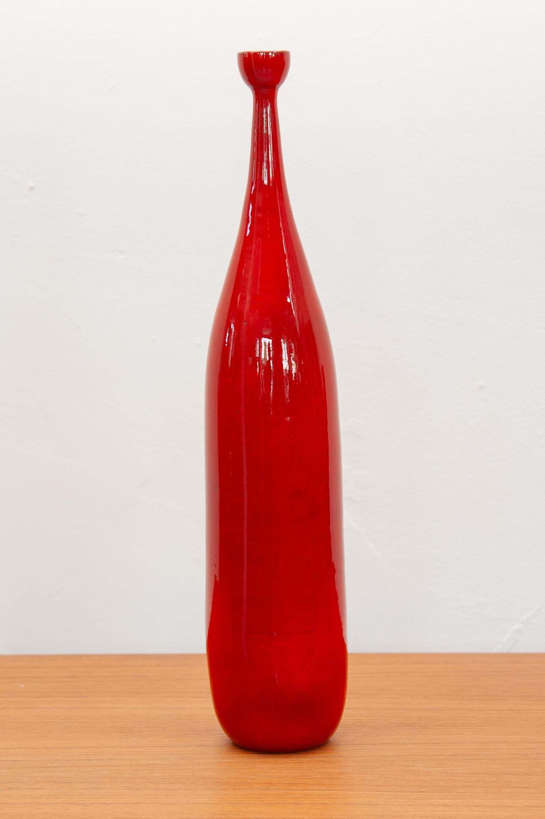 Red Glazed Ceramic Vase Designed By Amphora, Belgium photo 873.0