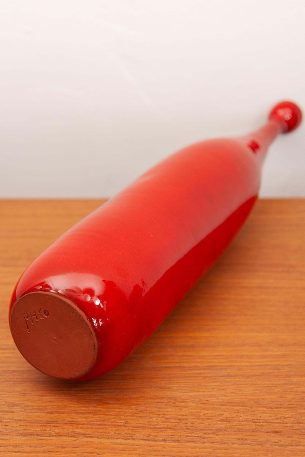 Home Decor Red Glazed Ceramic Vase Designed By Amphora, Belgium photo