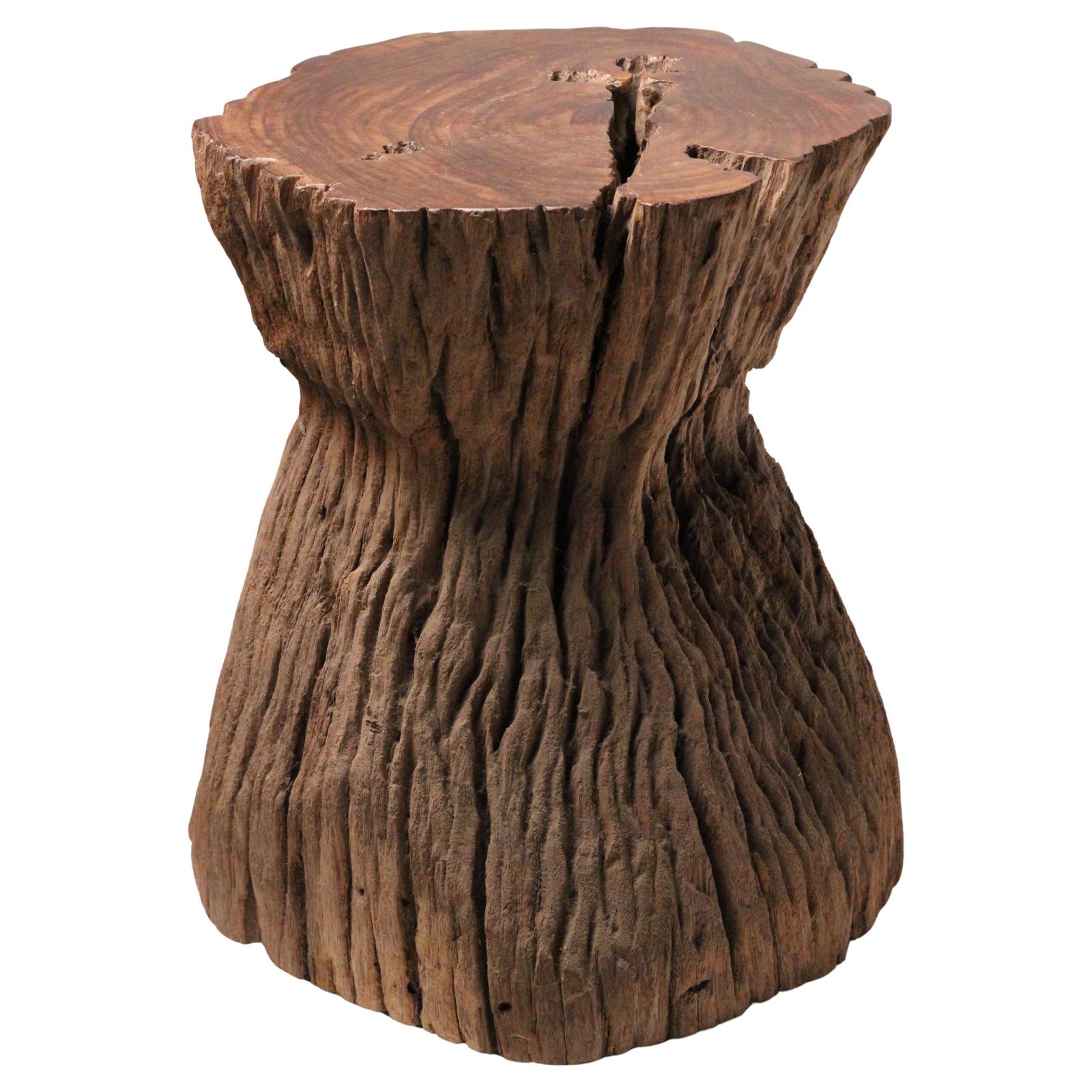 photo vintage Wabi Sabi Teak Root Stool Or Side Table, Lombok Indonesia, 20th Century