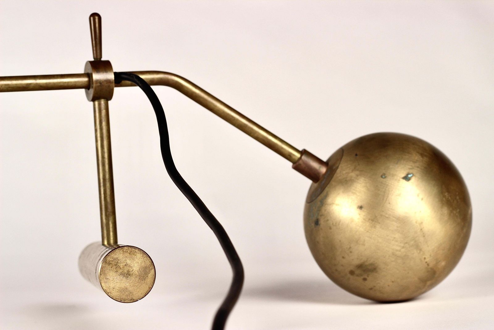 1990.0 Italian Stilnovo Style Counterweight Desk Lamp, Liguria, 1950s photo