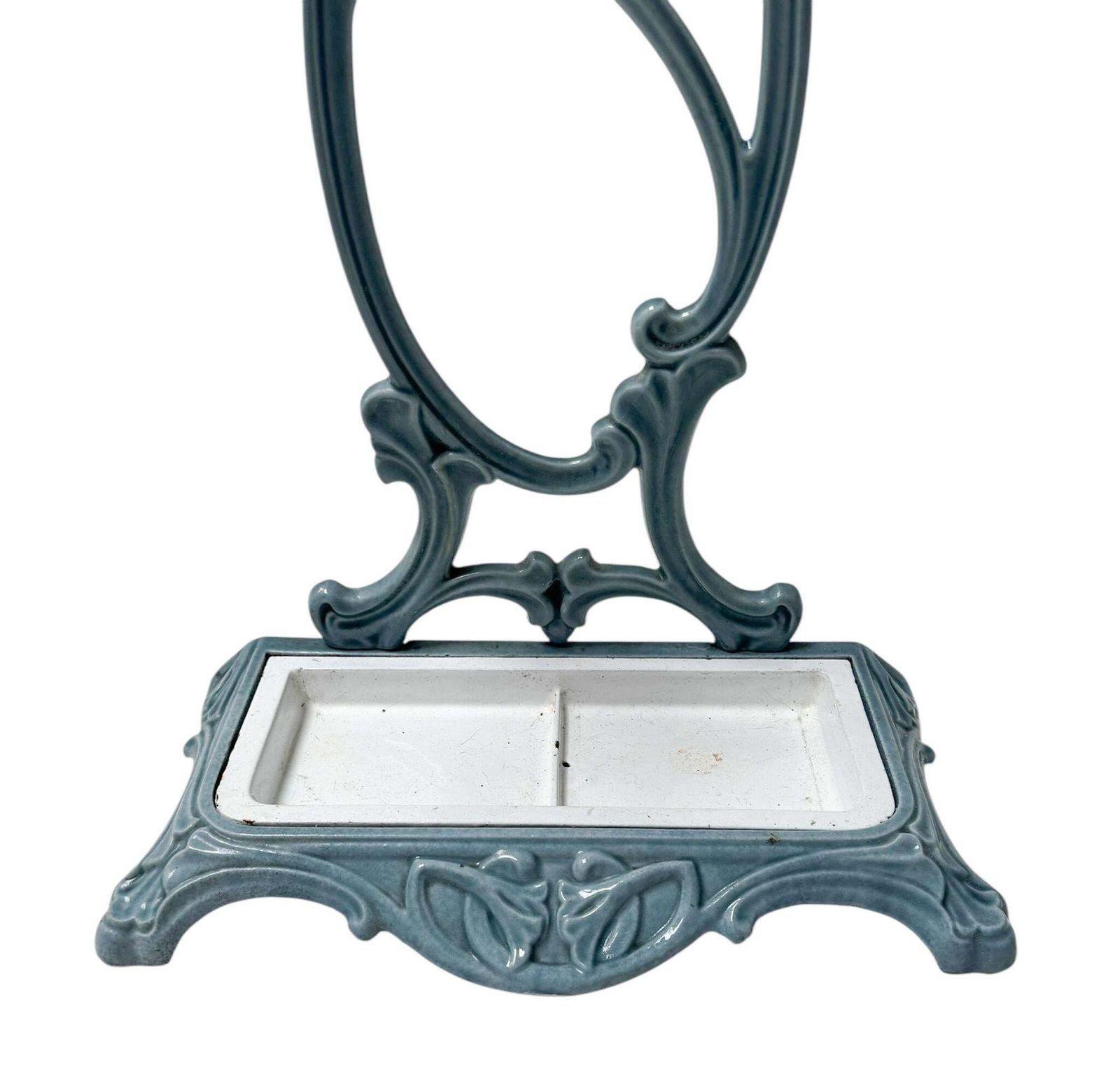 photo furniture Art Nouveau Enameled Iron Umbrella Stand, 1900s