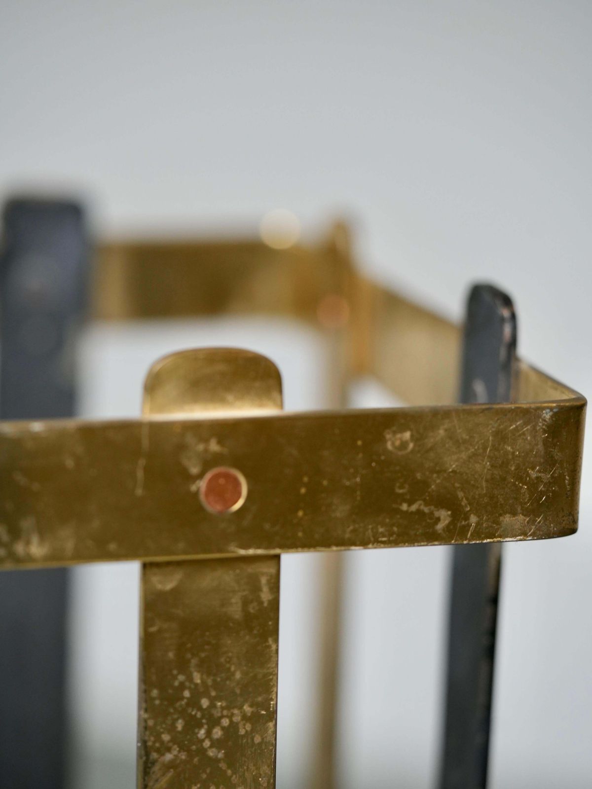 Umbrella Stand In Brass And Metal, Italy, 1950's photo 824.0