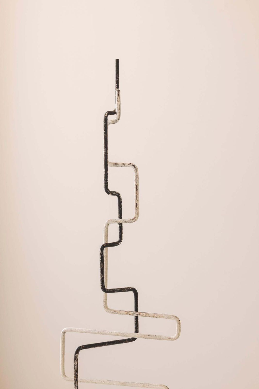 Metal And Stone Zigzag Sculpture, Created In France During The 1960s. photo buy