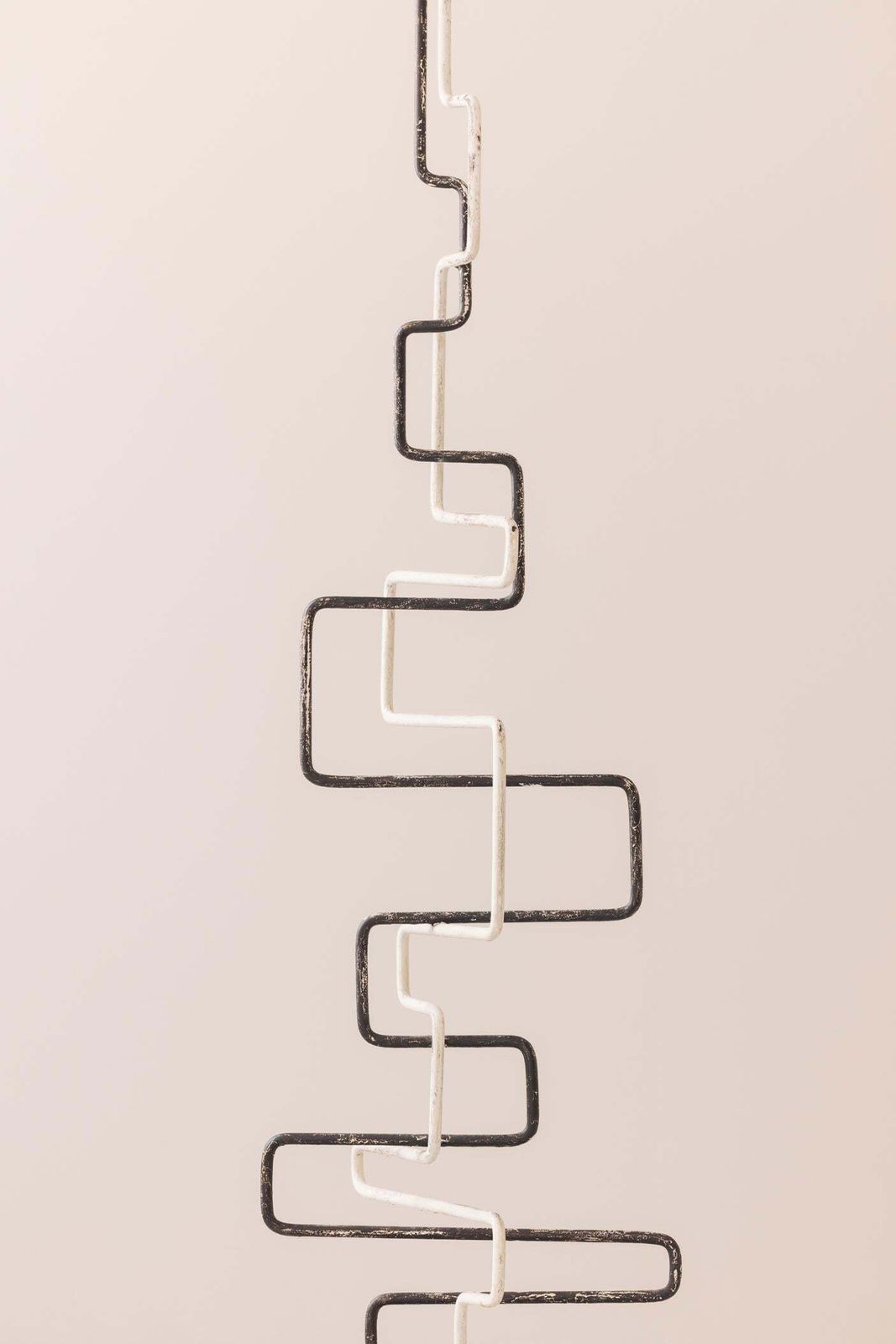 photo for sale Metal And Stone Zigzag Sculpture, Created In France During The 1960s.