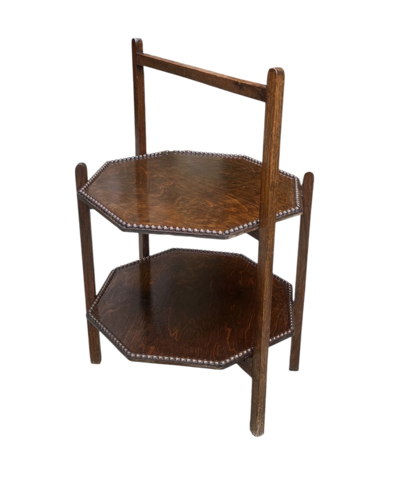 Art Deco Two Tier Bobbin Side Table. photo furniture