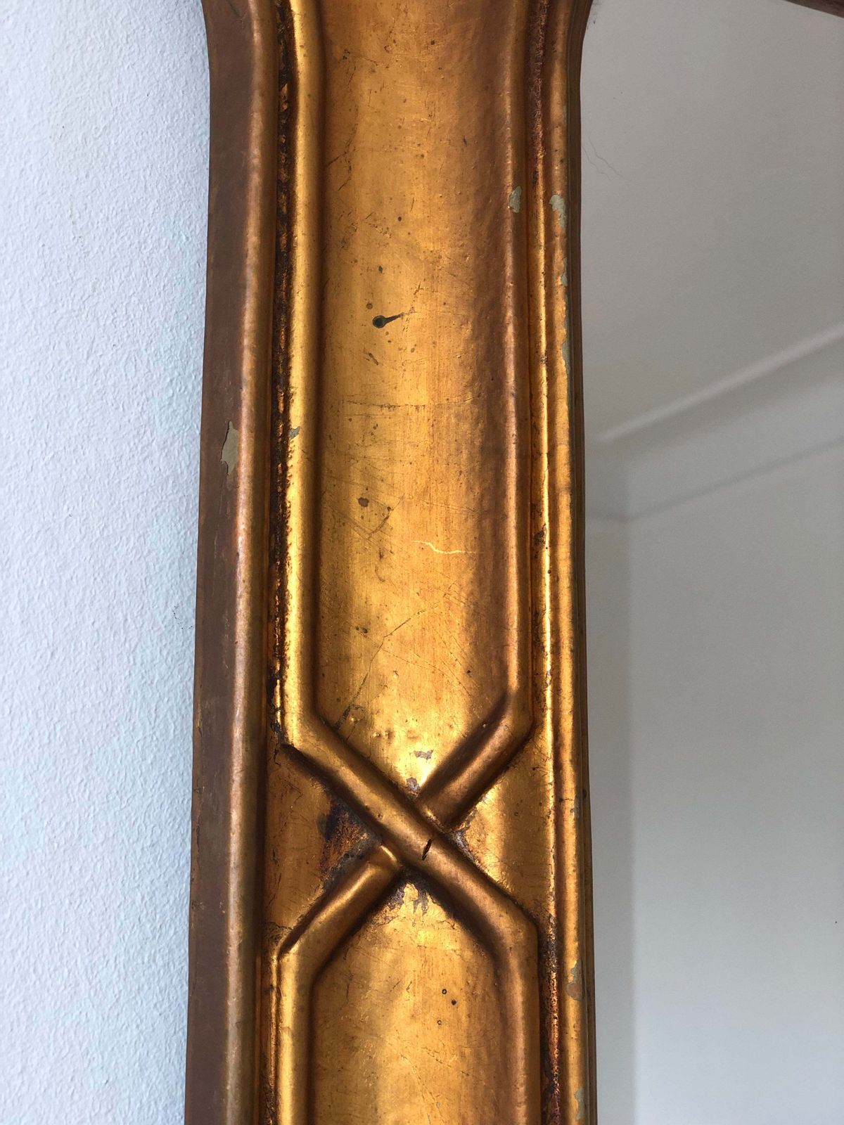 Large Vintage Giltwood Wall Mirror – Napoleon III Style, Belgium, 1970s photo 550.0