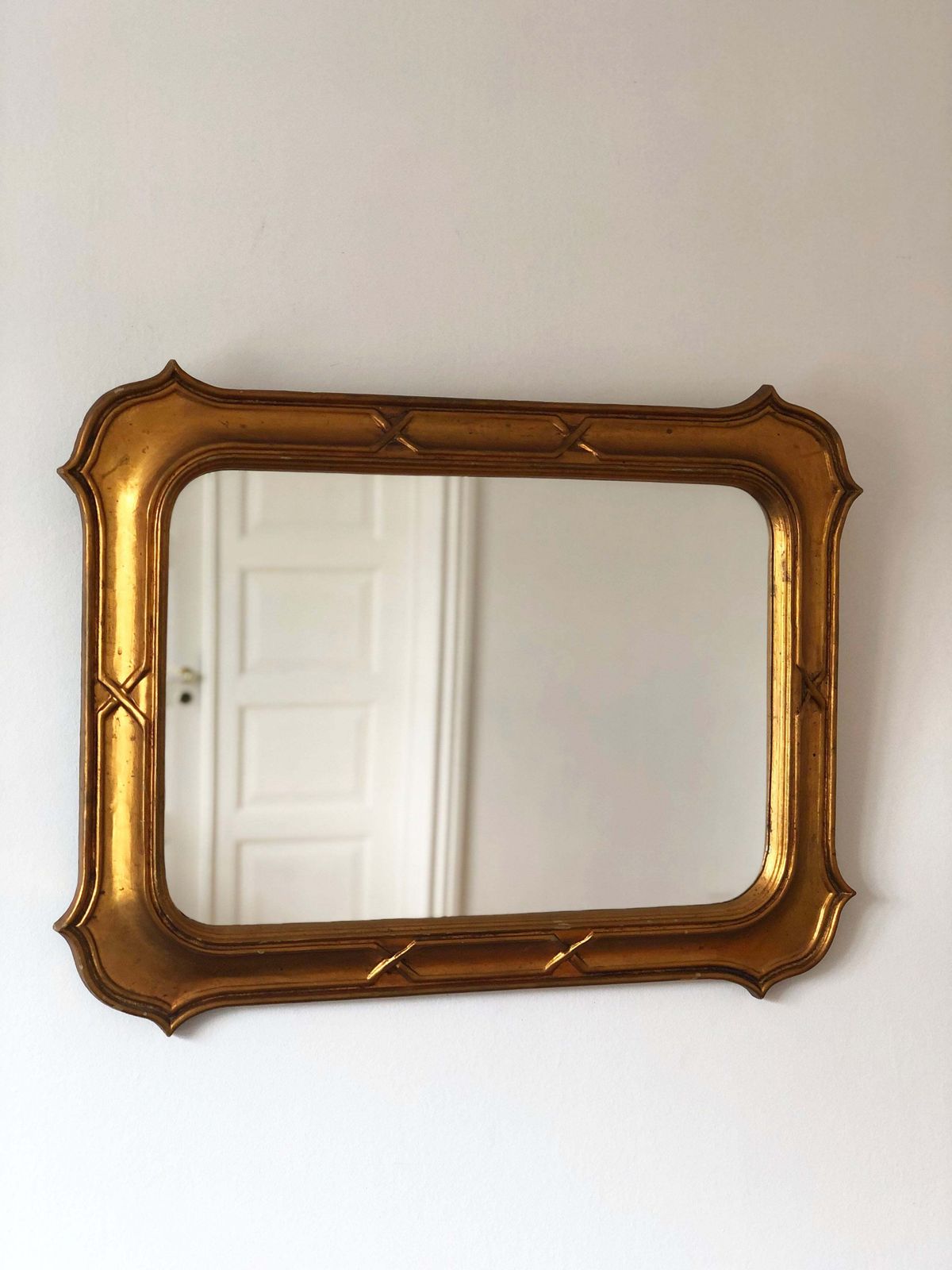 Large Vintage Giltwood Wall Mirror – Napoleon III Style, Belgium, 1970s photo vintage