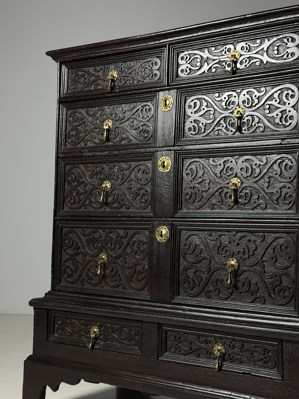 English Chest Of Drawers 19th Century Oak photo for sale