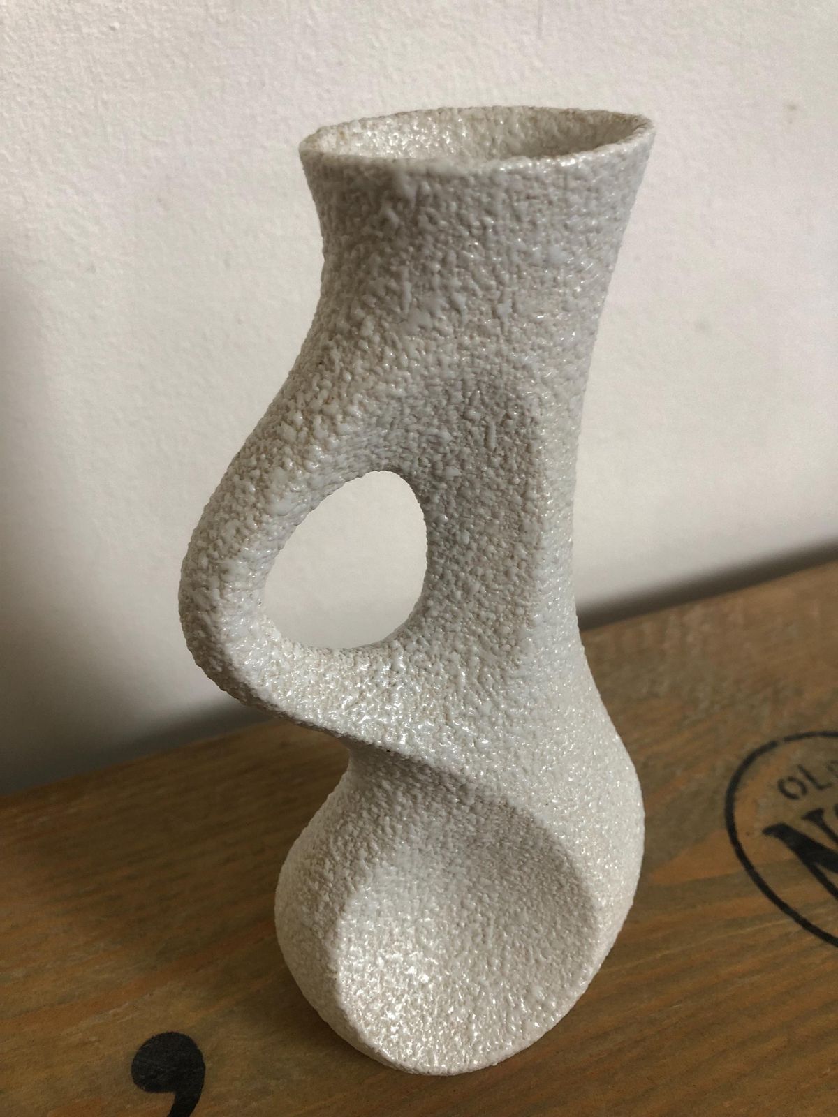 Vintage Sgrafo Modern Coral Vase – Peter Müller Design, West Germany, 1960s Mid Century Art Pottery photo for sale