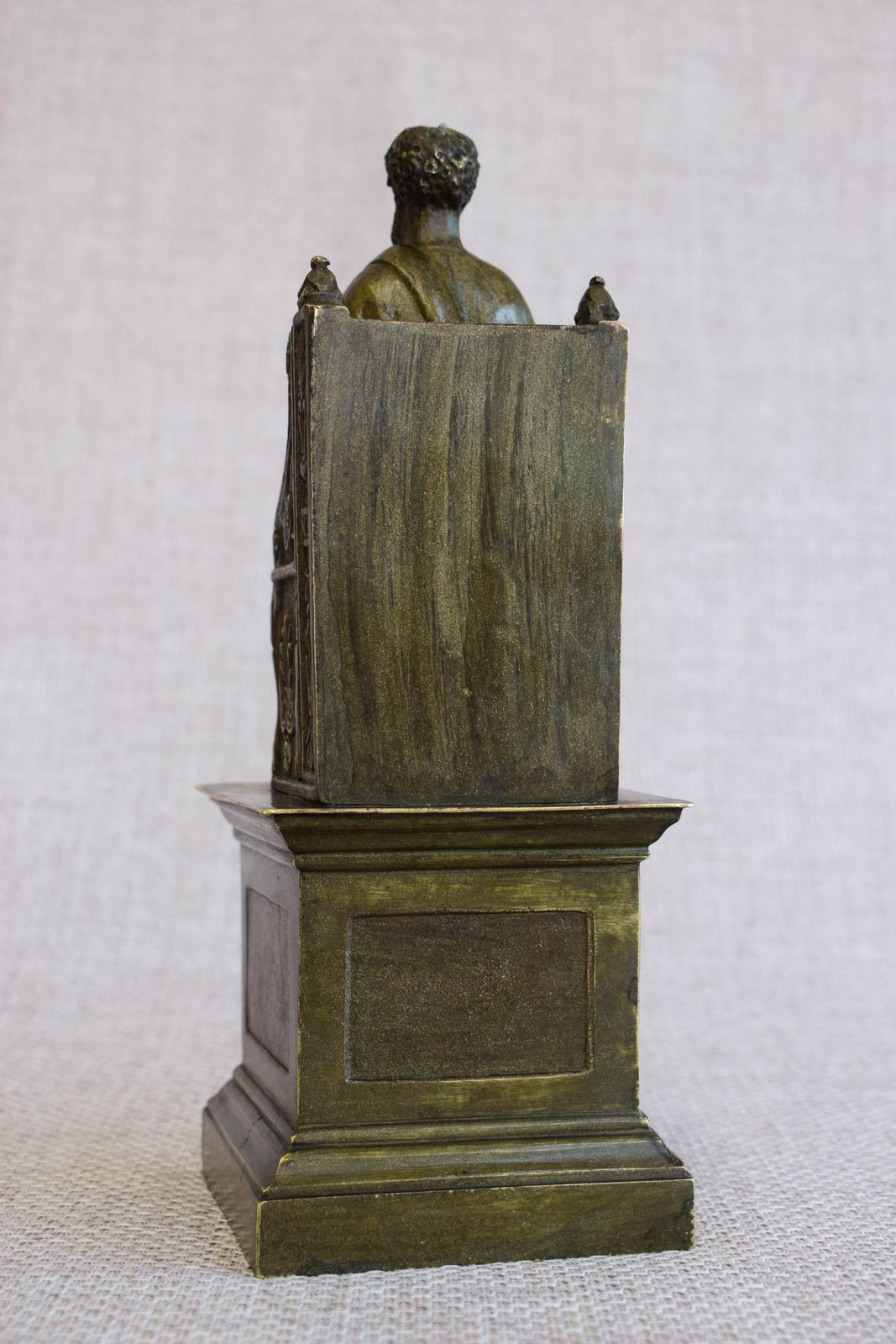 Saint Peter On The Throne Statue Bronze, Antique French St Petrus Figurine, Catholic Gift First Pope photo vinterior
