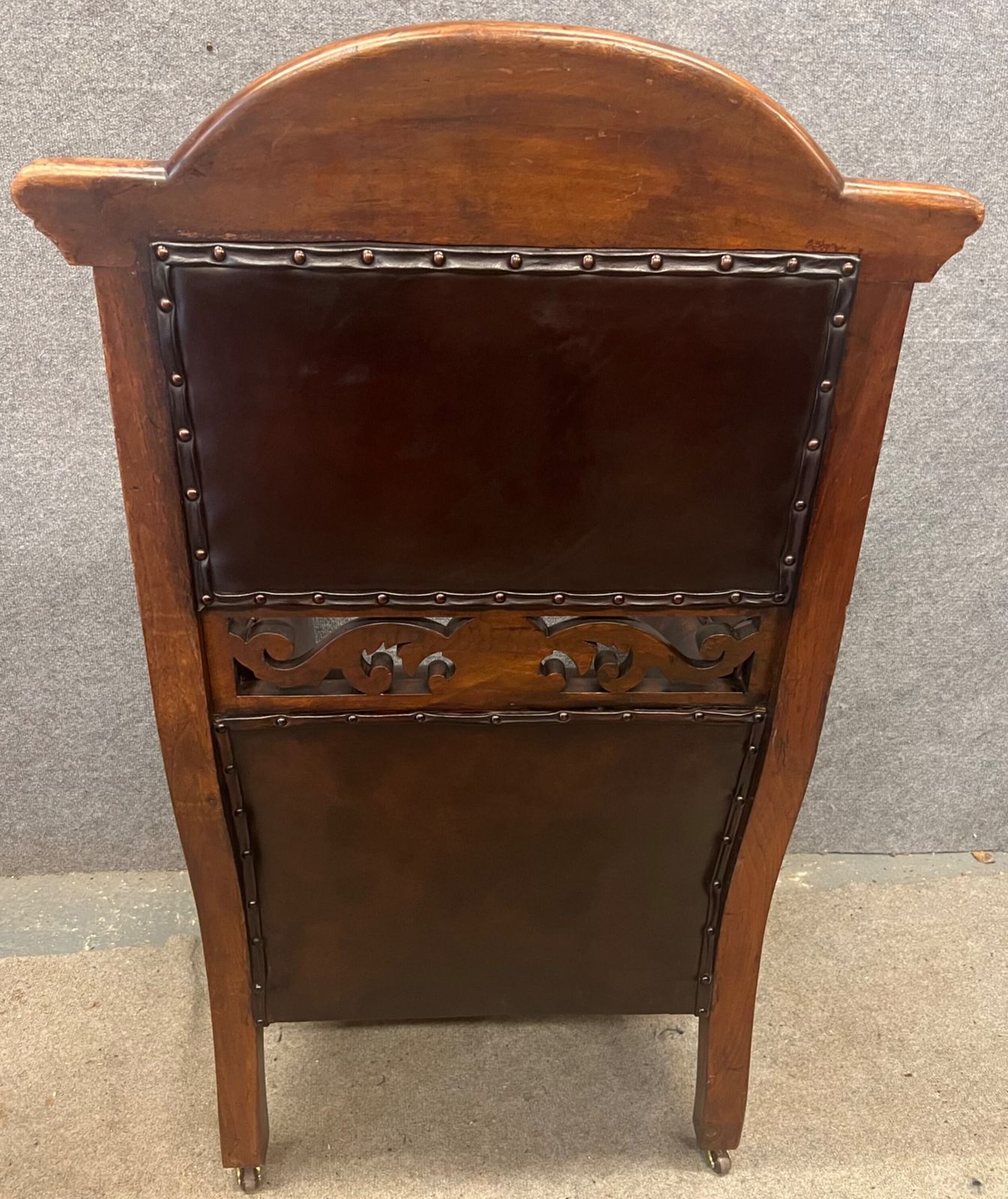 Pair Of Antique Walnut & Leather Armchairs photo buy