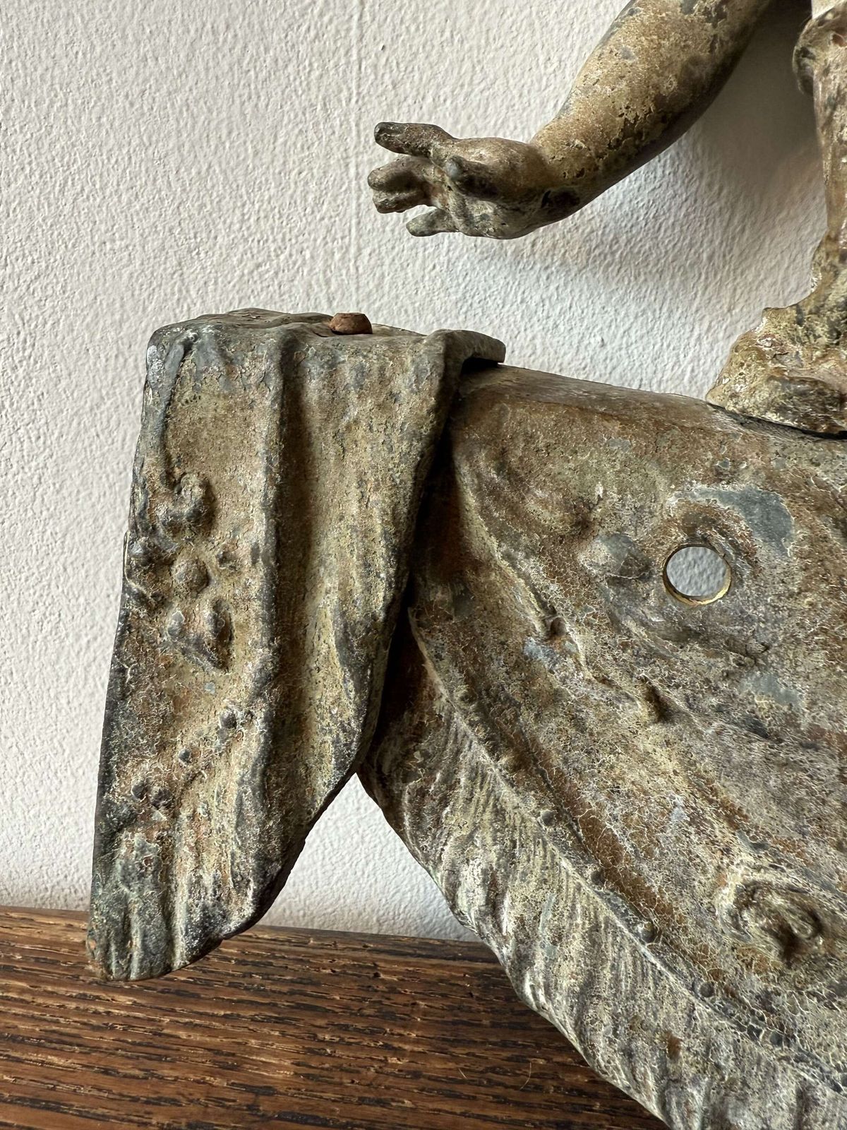 photo vintage Pair Of 19th Century Patinated Putti
