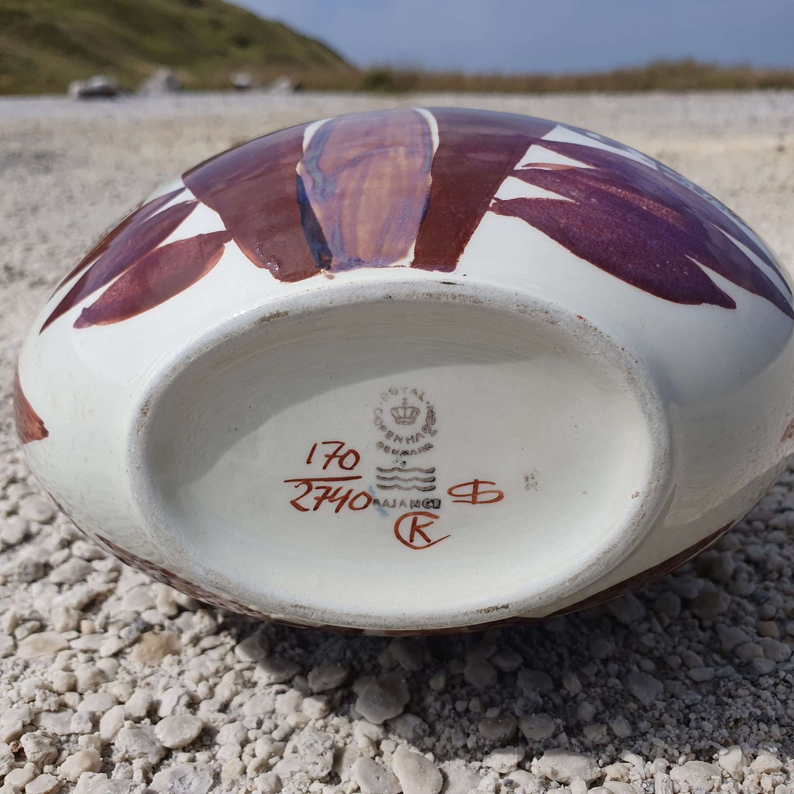 Kari Christensen For Royal Copenhagen, Denmark. A Hand Decorated "Faience" Bottle Vase. photo buy